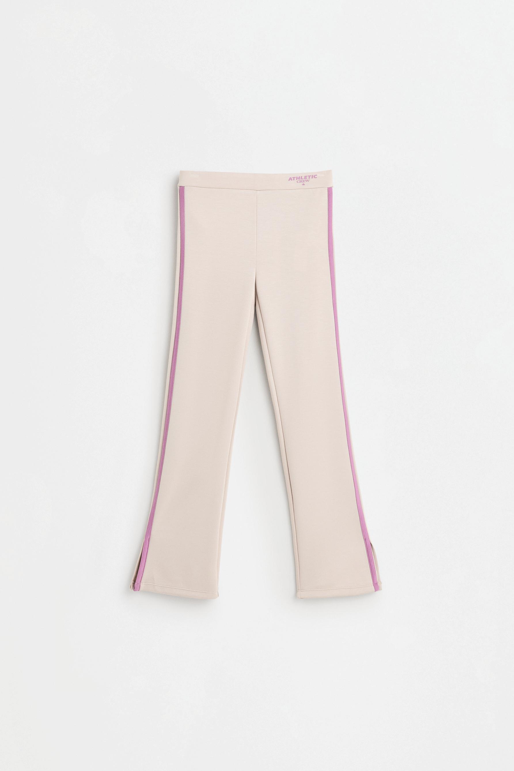 Flared sports leggings — LIGHT BEIGE