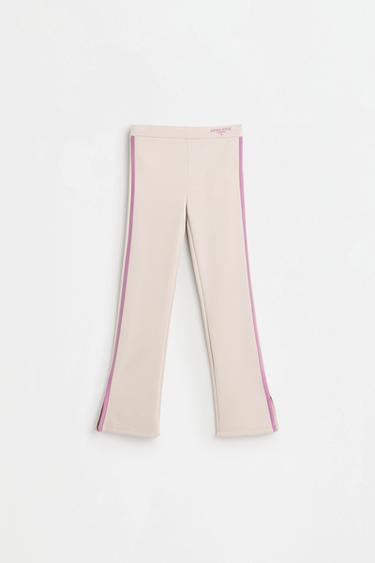 Flared sports leggings — LIGHT BEIGE 1