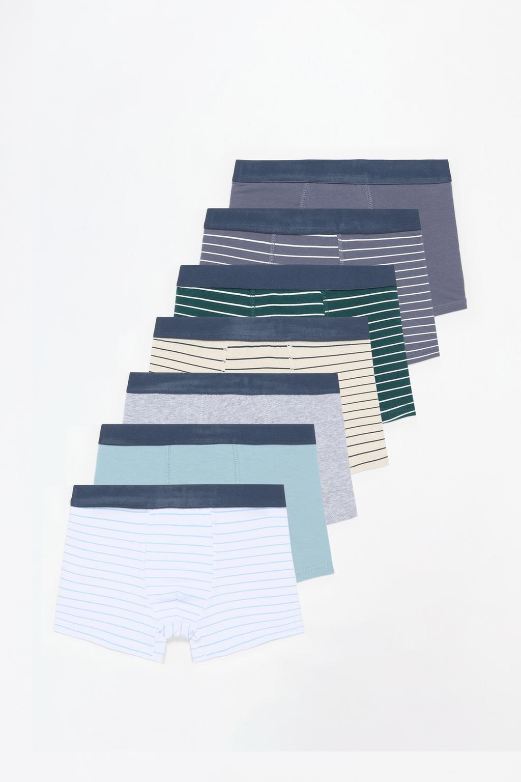 Pack of 7 pairs of contrast boxer briefs