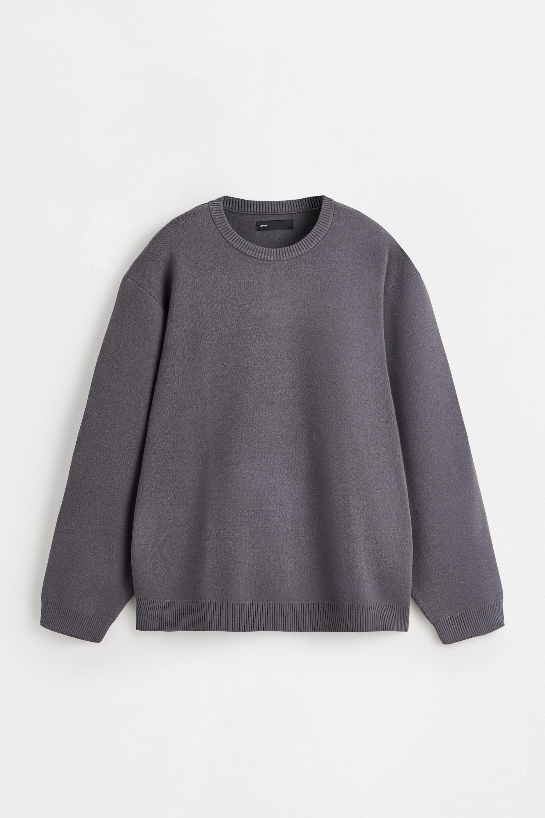 Soft knit sweater — DARK GREY