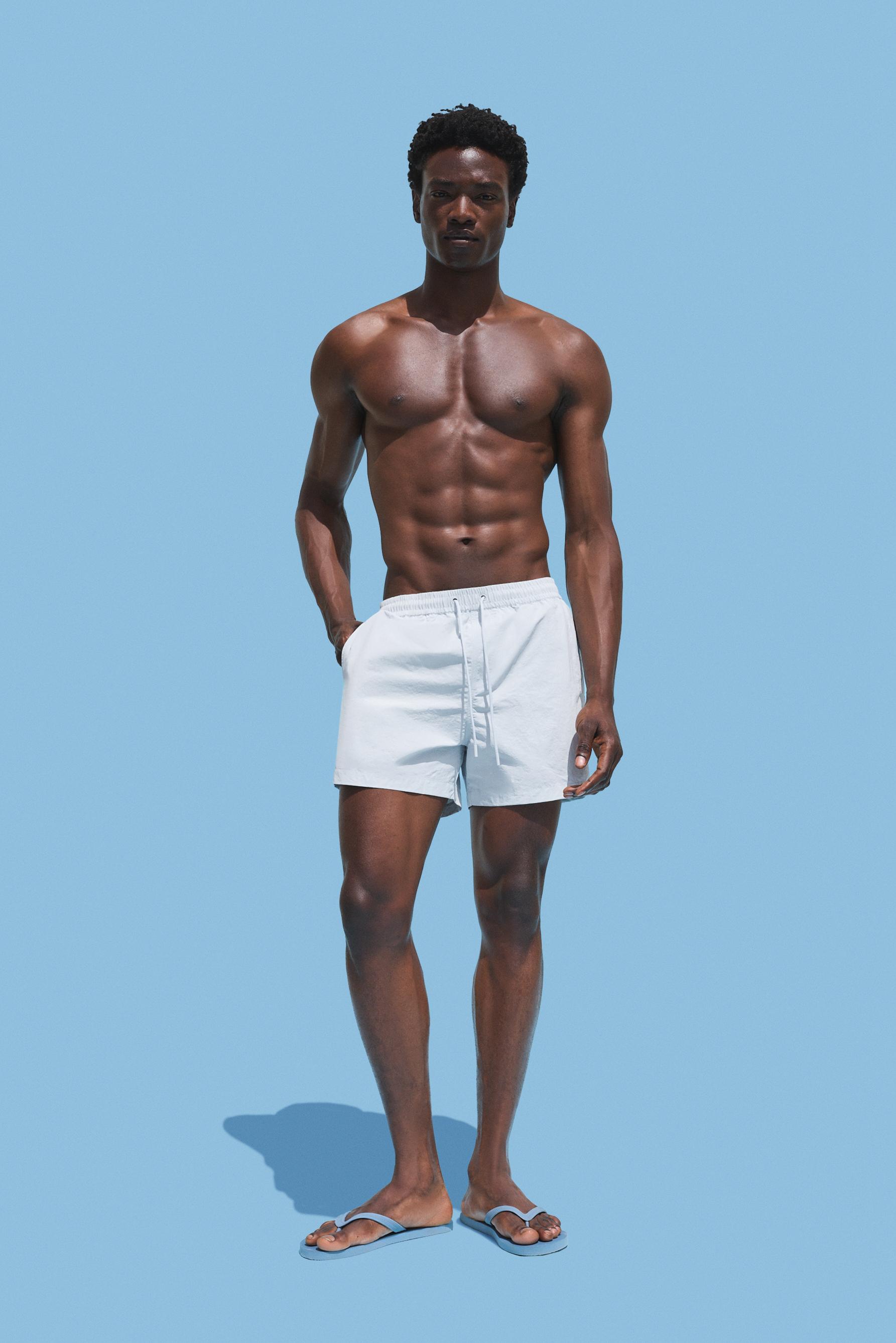 Coloro x Lefties straight swim trunks — SKY BLUE