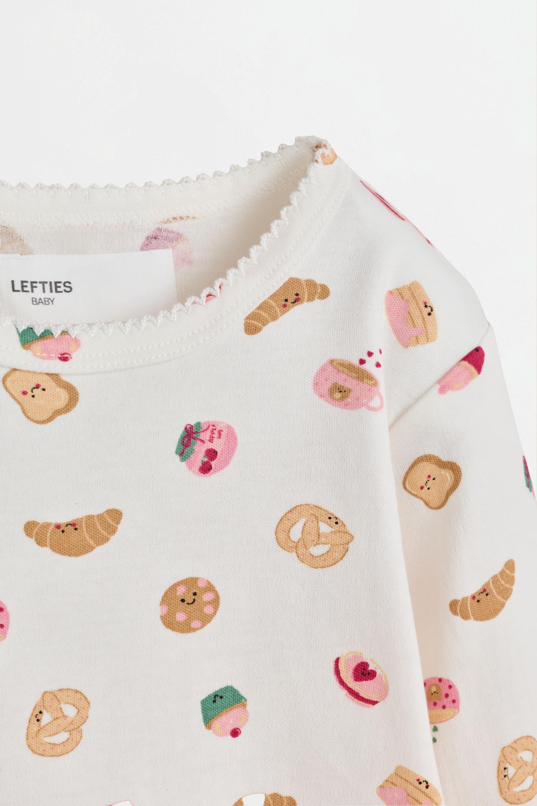 Printed interlock pyjamas — ECRU