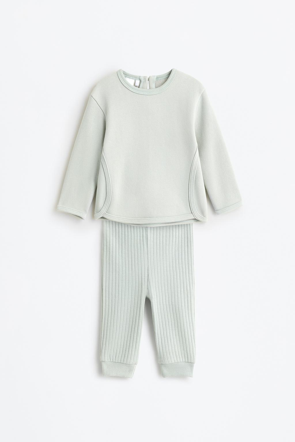 Conjunto sudadera y legging canalé