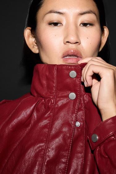 oversize bomber jacket — DARK PINK 3