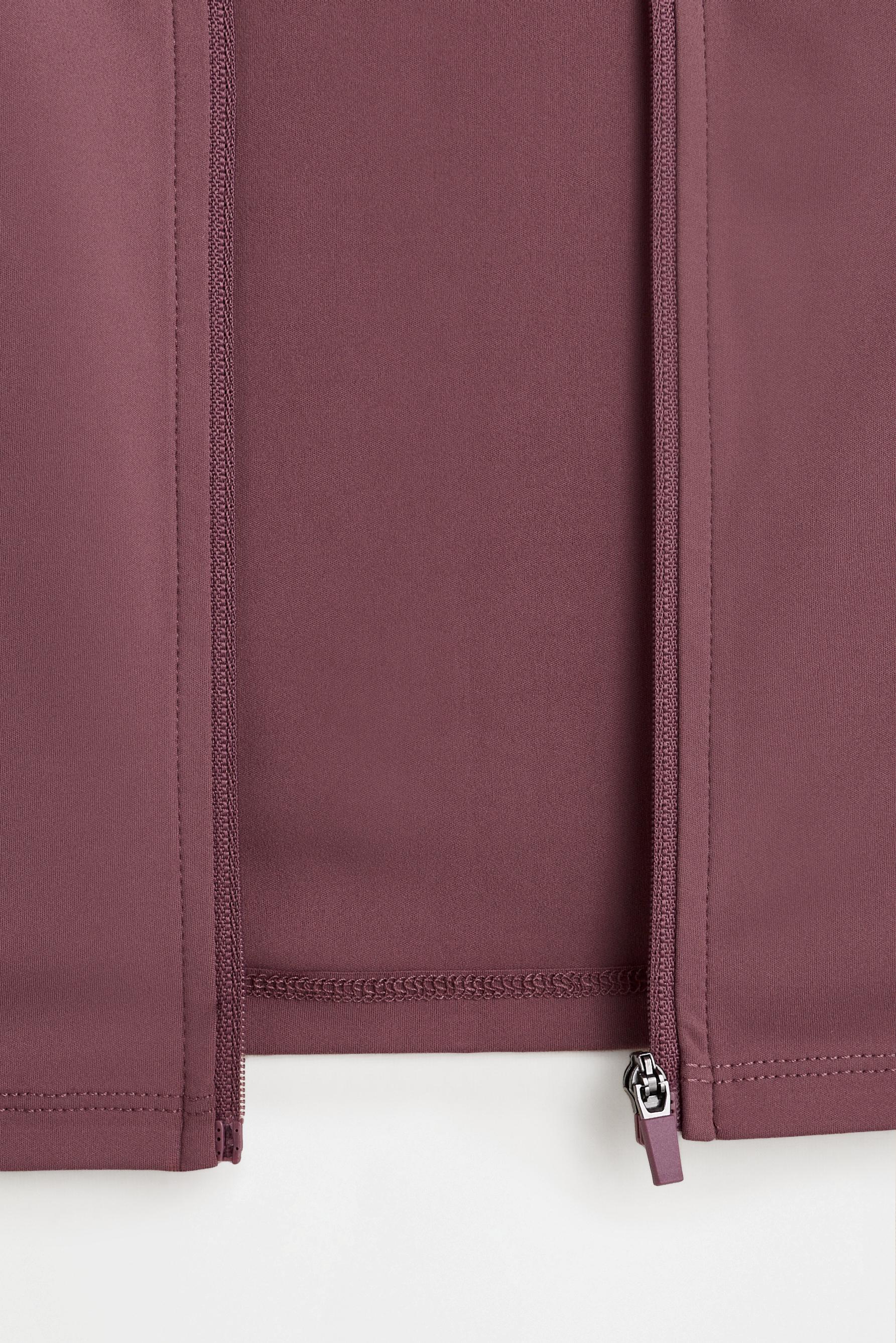 Zip-up sports jacket — BURGUNDY