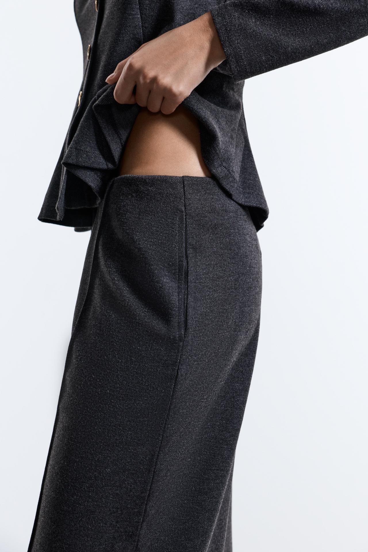Pleated wide-leg trousers — ANTHRACITE GREY