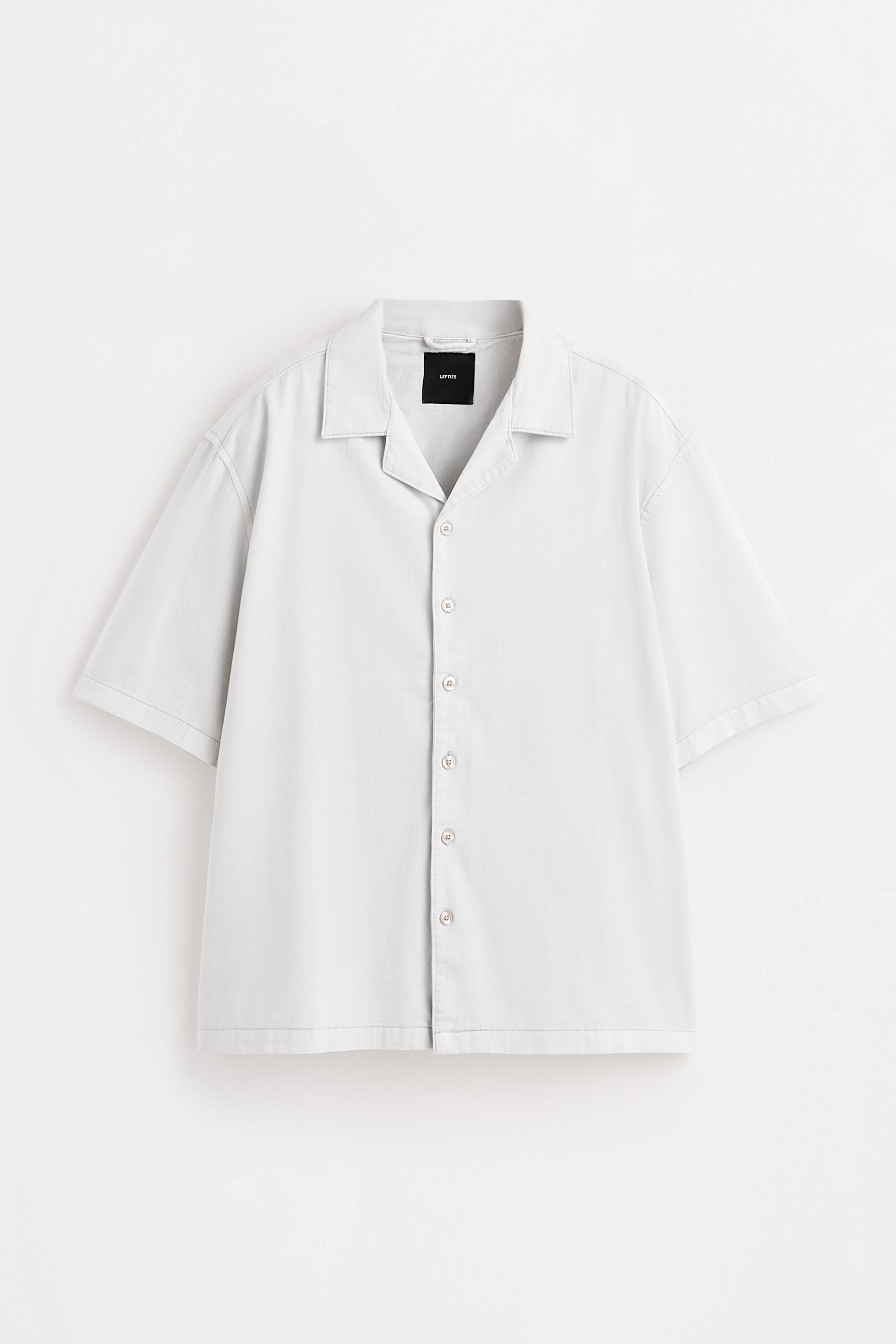 Denim resort shirt — PALE GREY