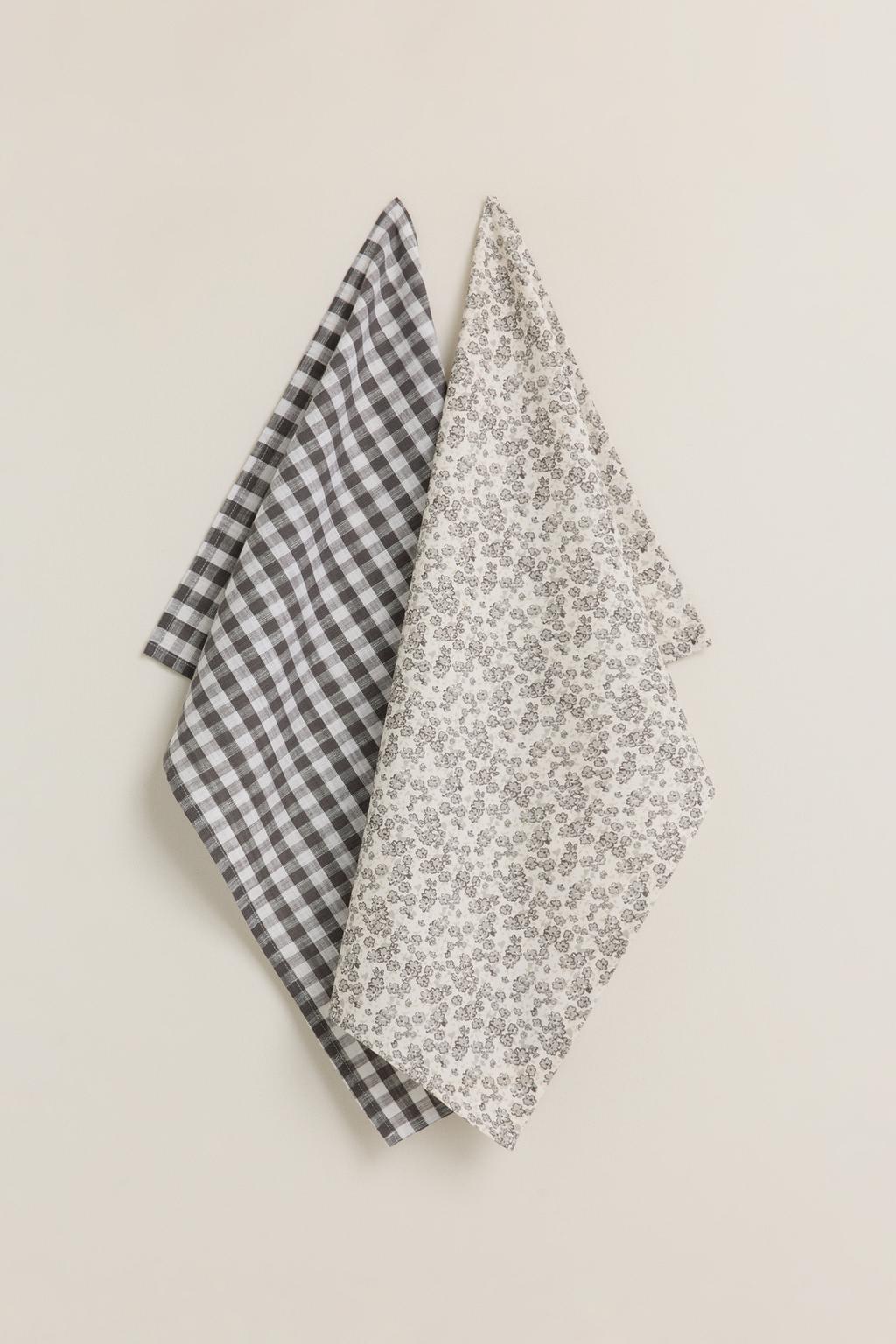 Pack of 2 combined kitchen towels 40 x 60 cm
