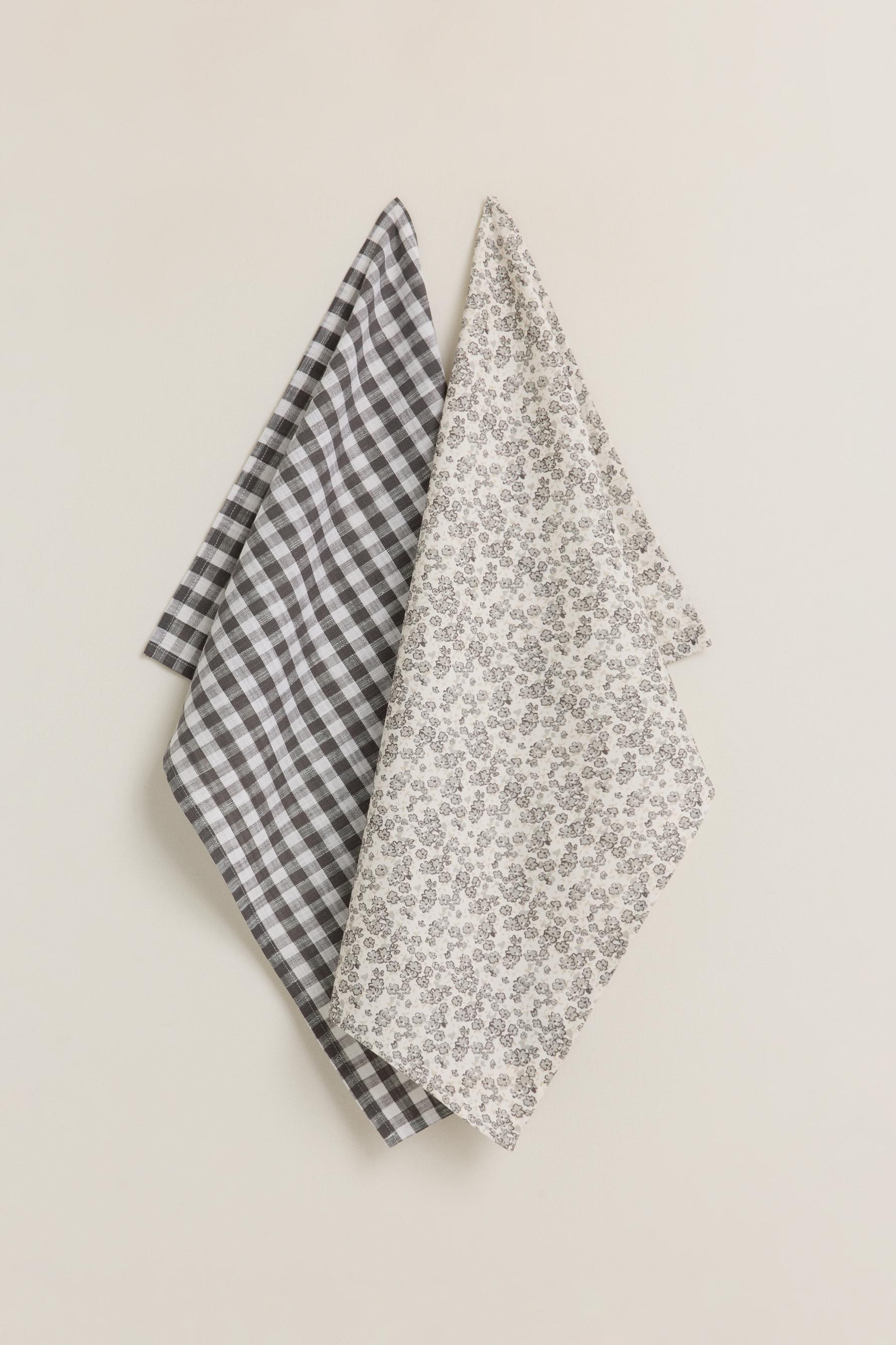 Pack 2 paños de cocina combinados 40 x 60 cm