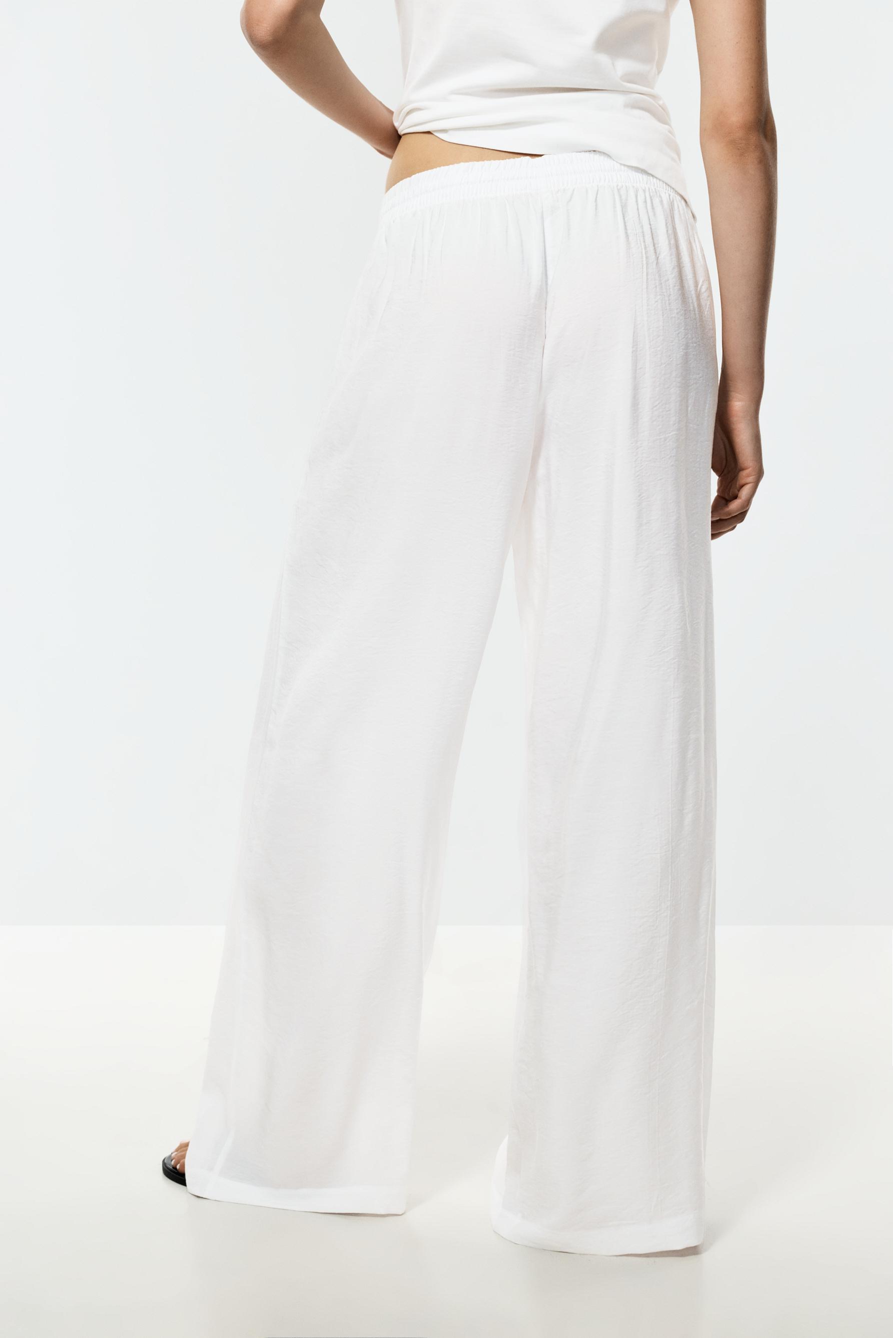 Basic straight-leg trousers — WHITE