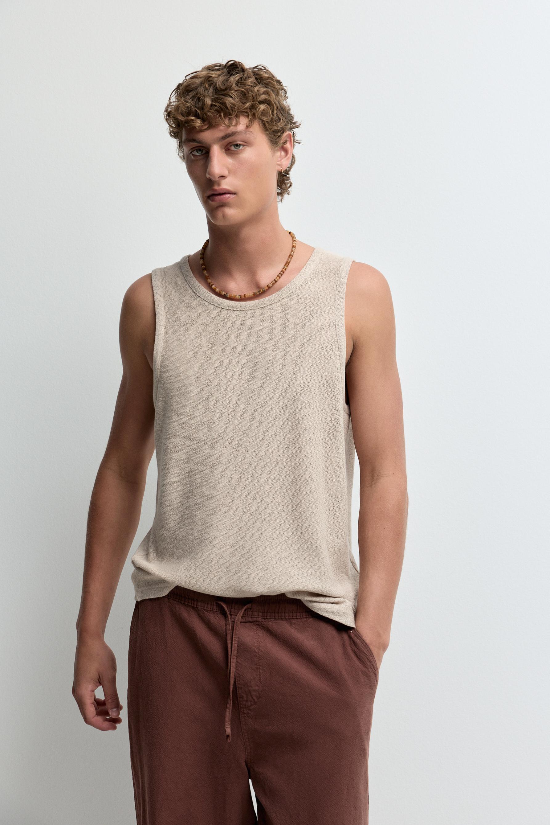 Rustic tank top — CAMEL