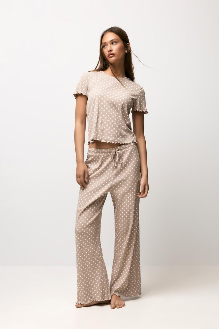 Printed pyjamas — TAUPE BROWN