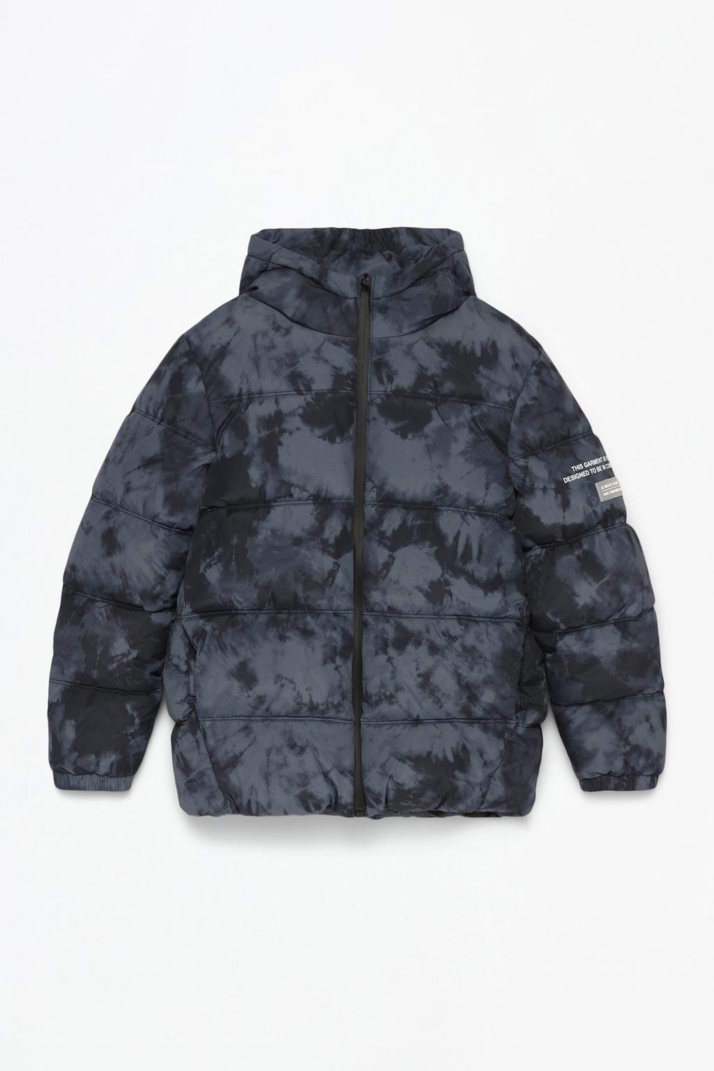 Printed puffer jacket