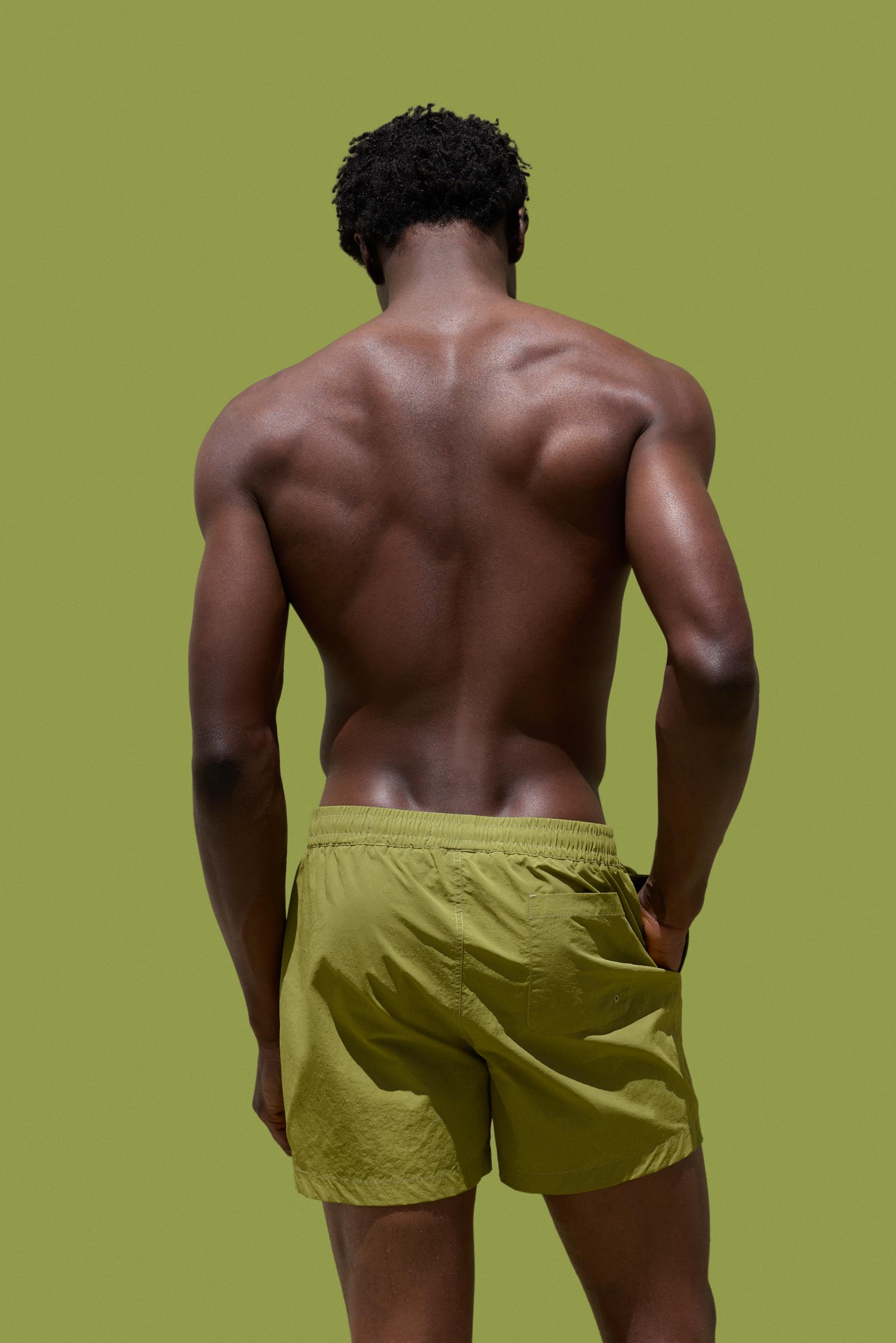 Coloro x Lefties straight swim trunks — PISTACHIO GREEN