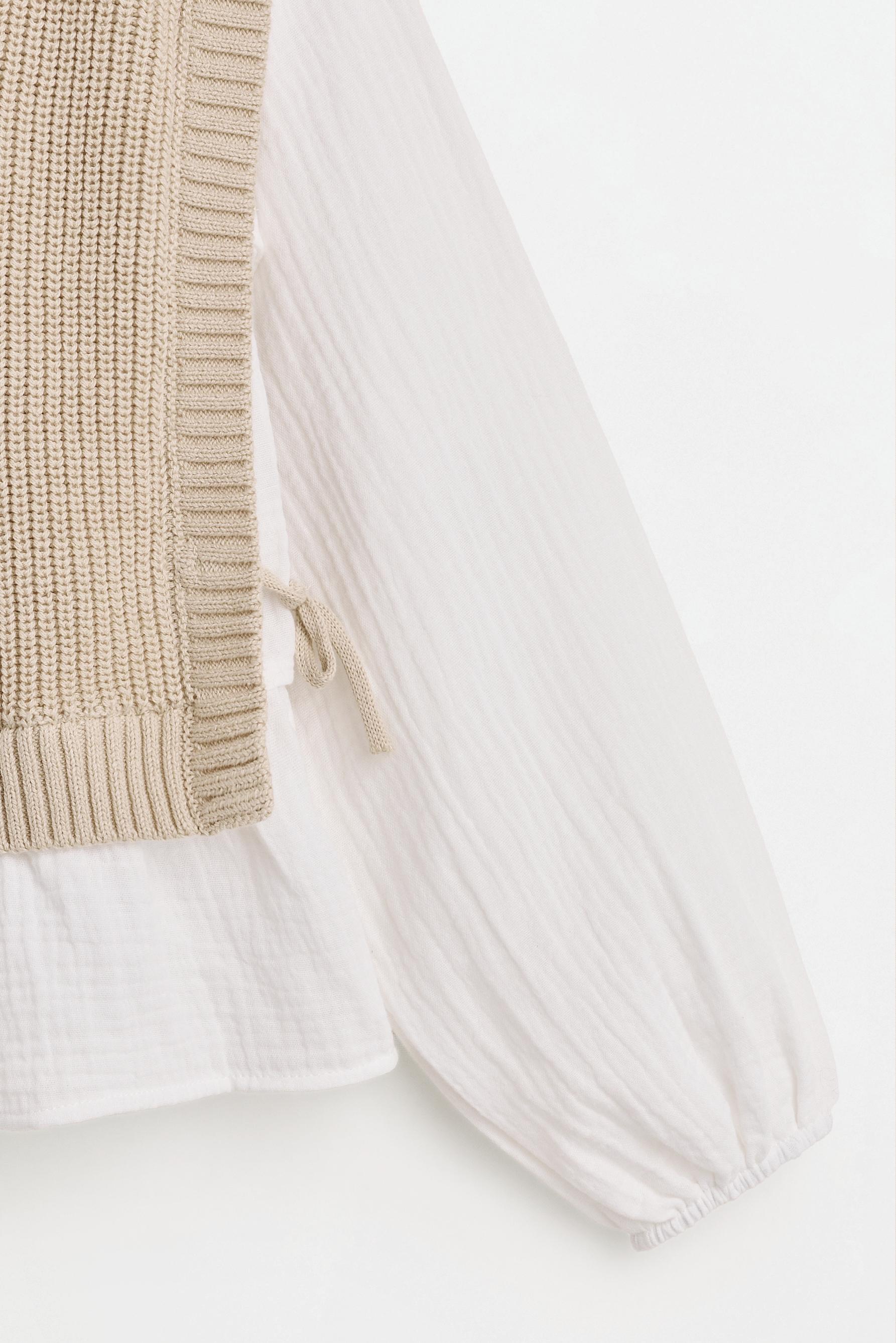 Knit Vest and Blouse Co-ord — SAND