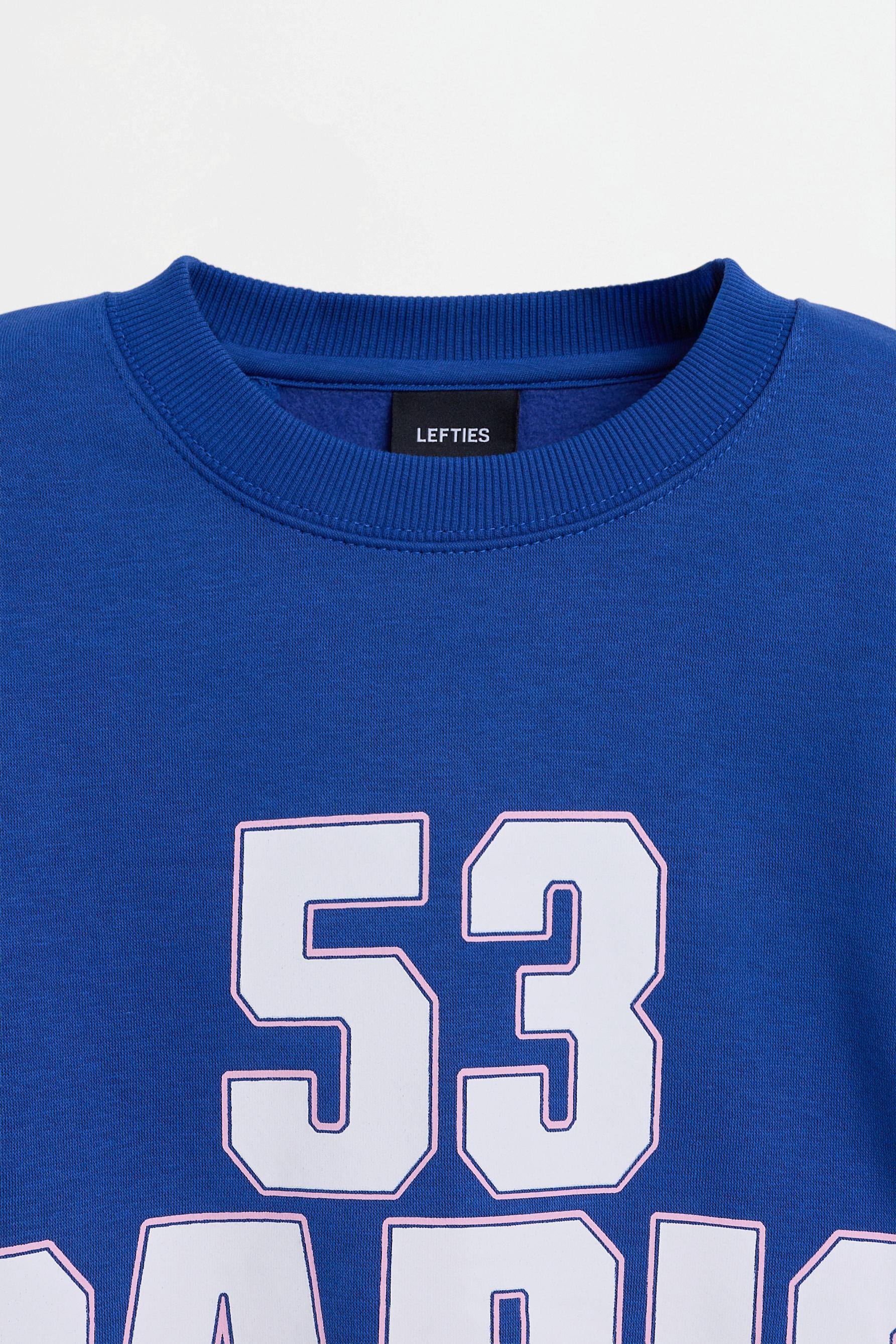 Printed sweatshirt — ELECTRIC BLUE