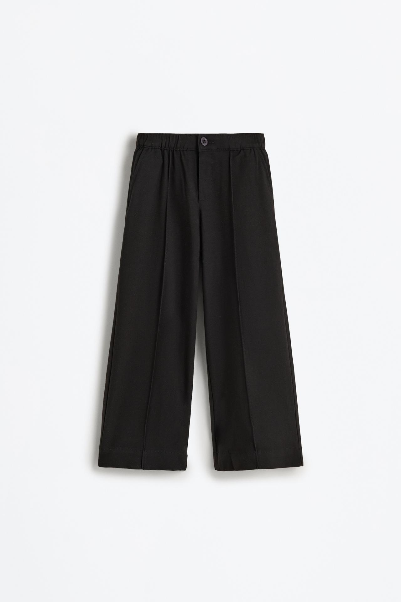 Pleated trousers — BLACK