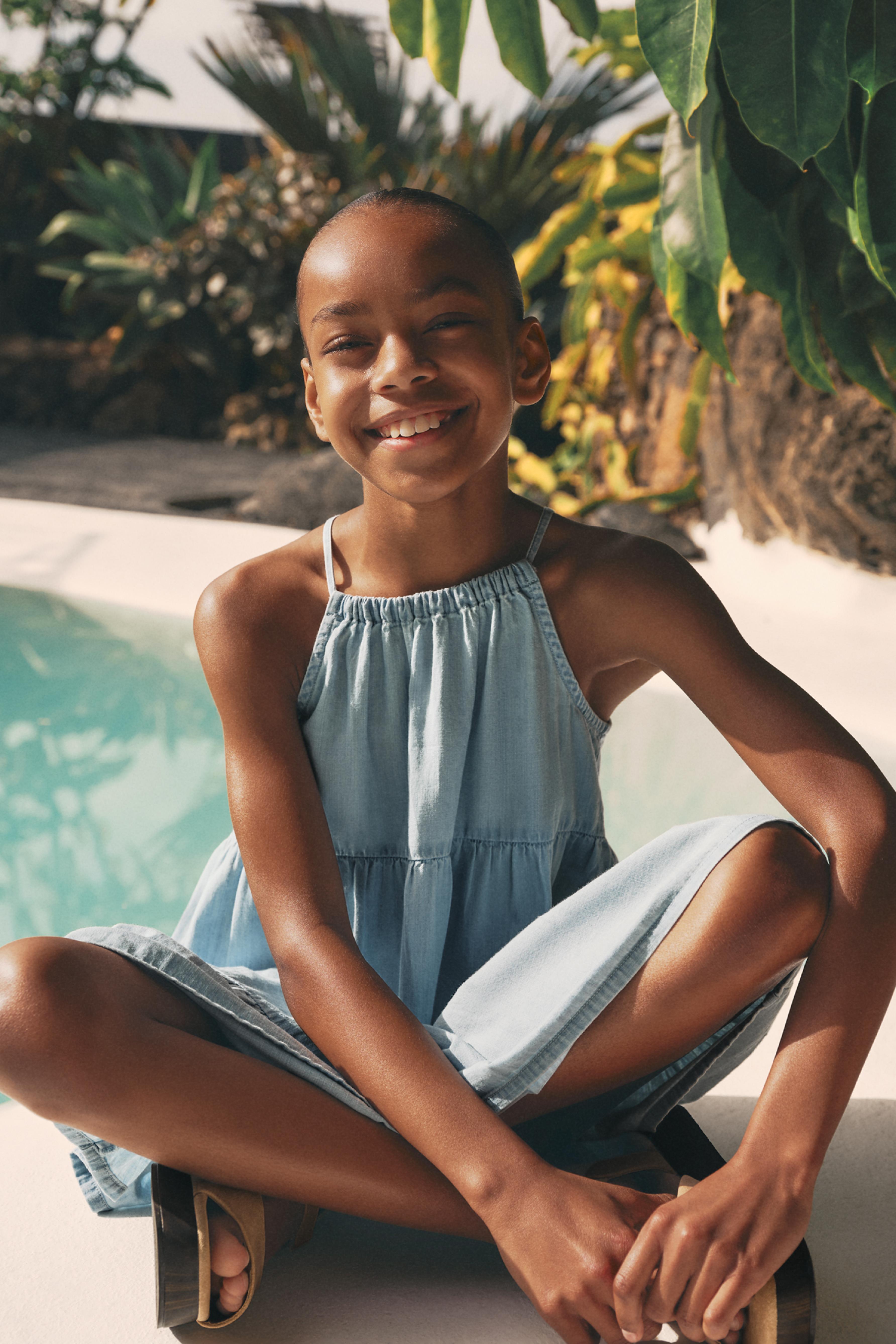 Lightweight denim dress — FADED BLUE