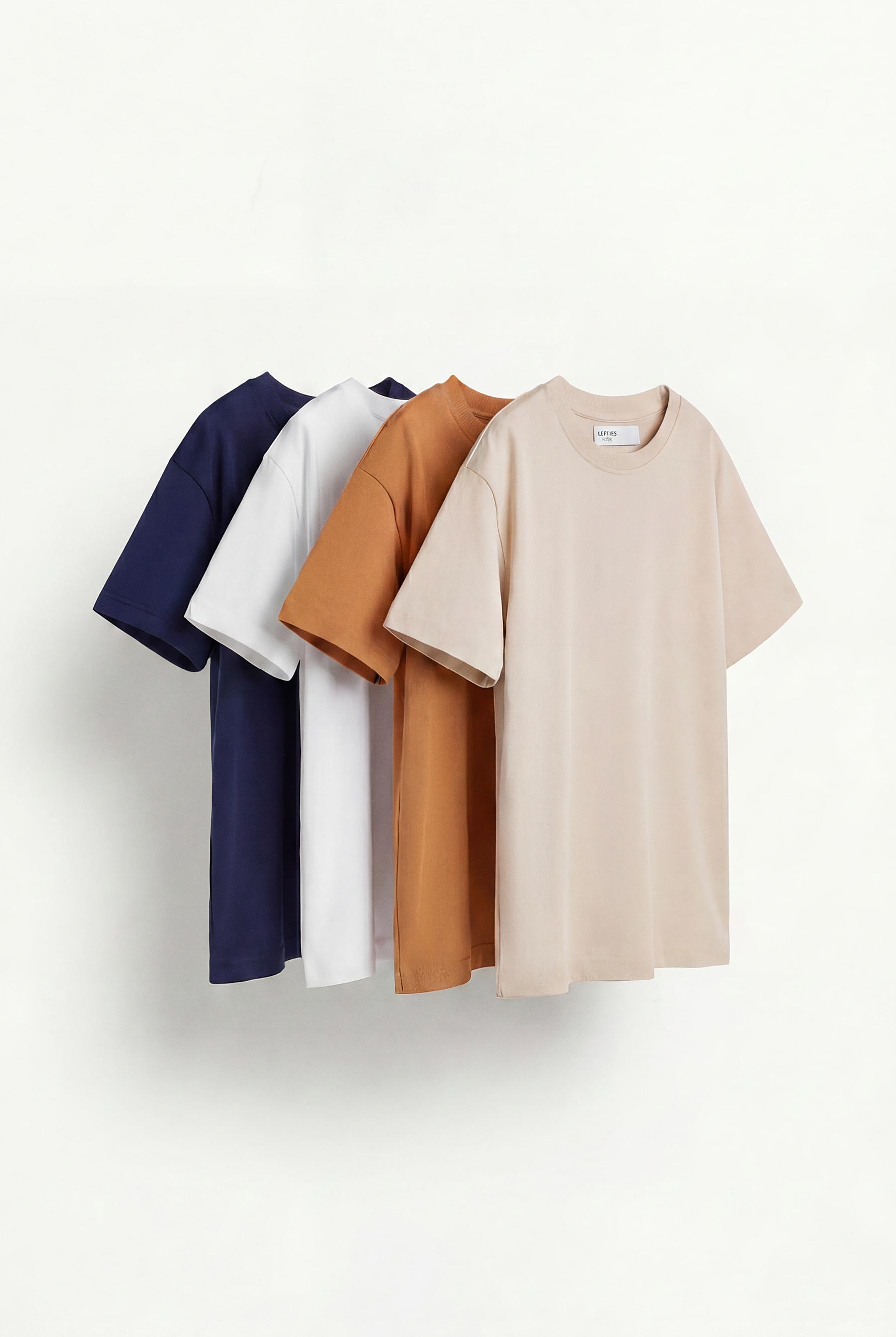 4-pack of plain T-shirts — ECRU