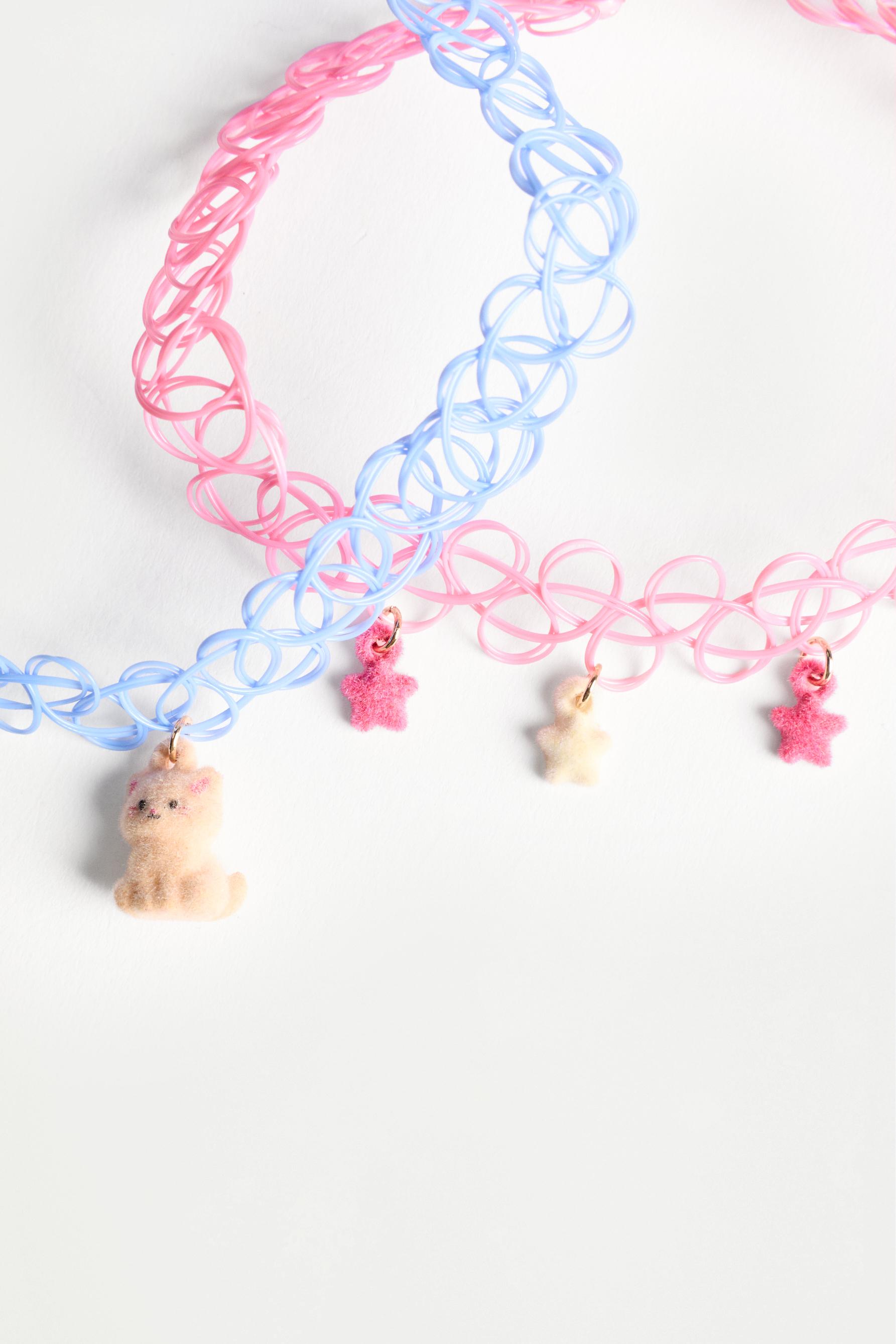 Cat and star choker 2-pack — PINK
