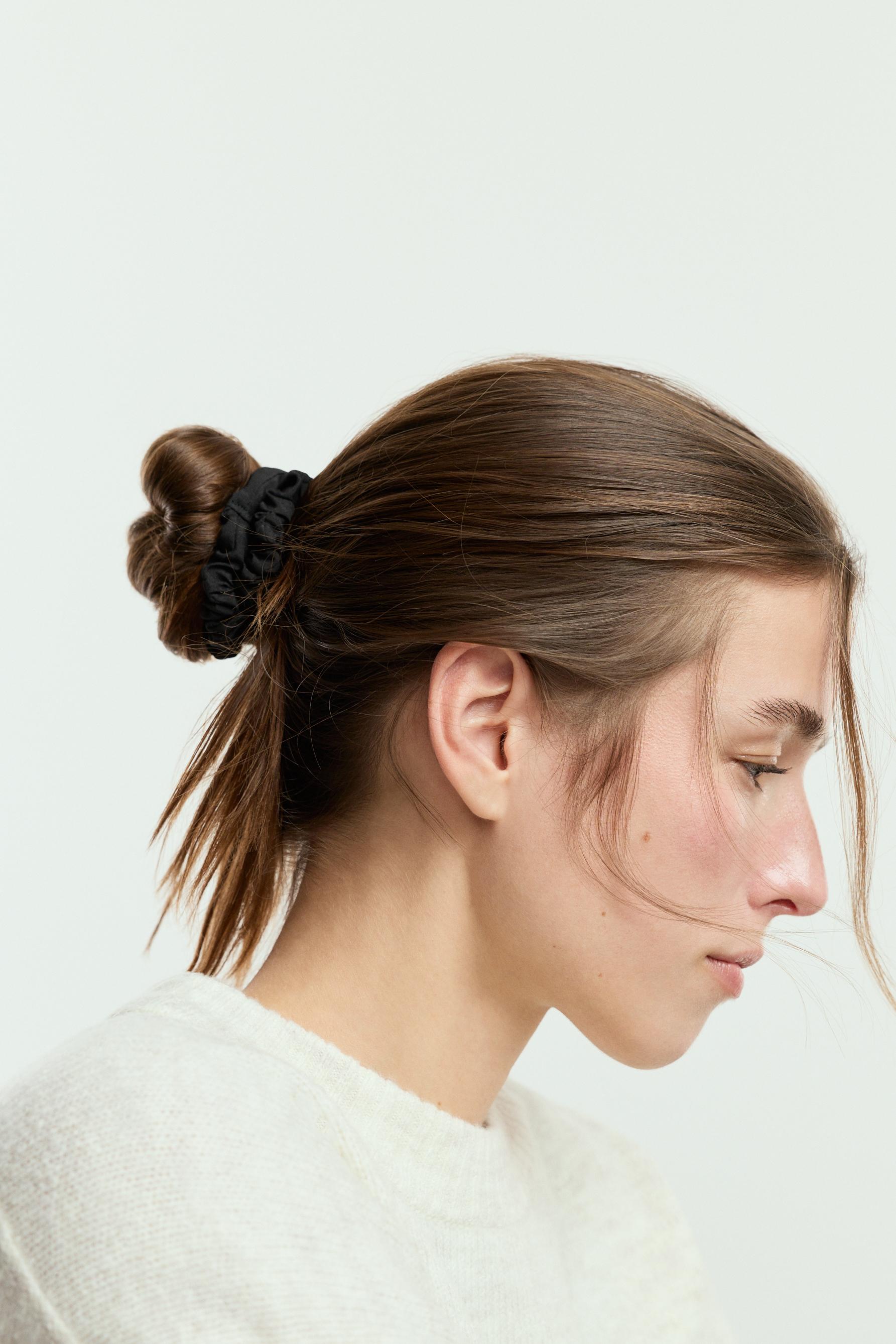 Pack of 6 basic scrunchies — BLACK