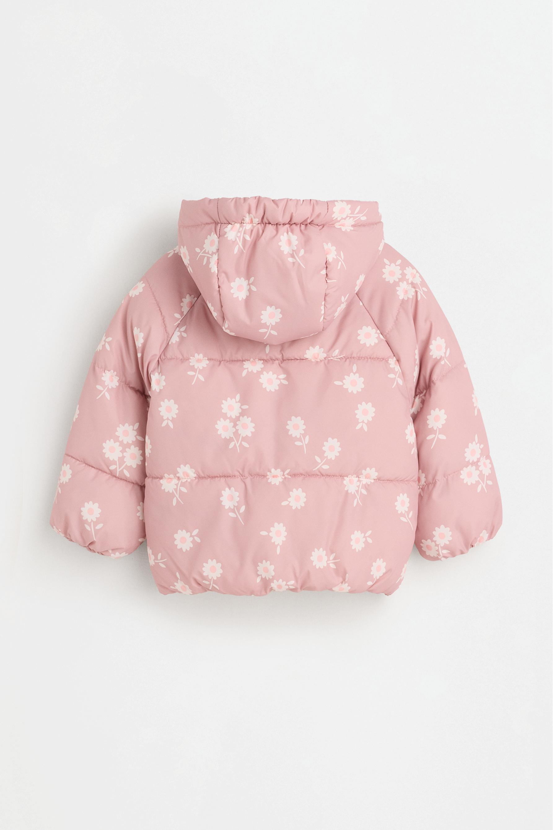 Quilted hooded jacket — DUSTY PINK