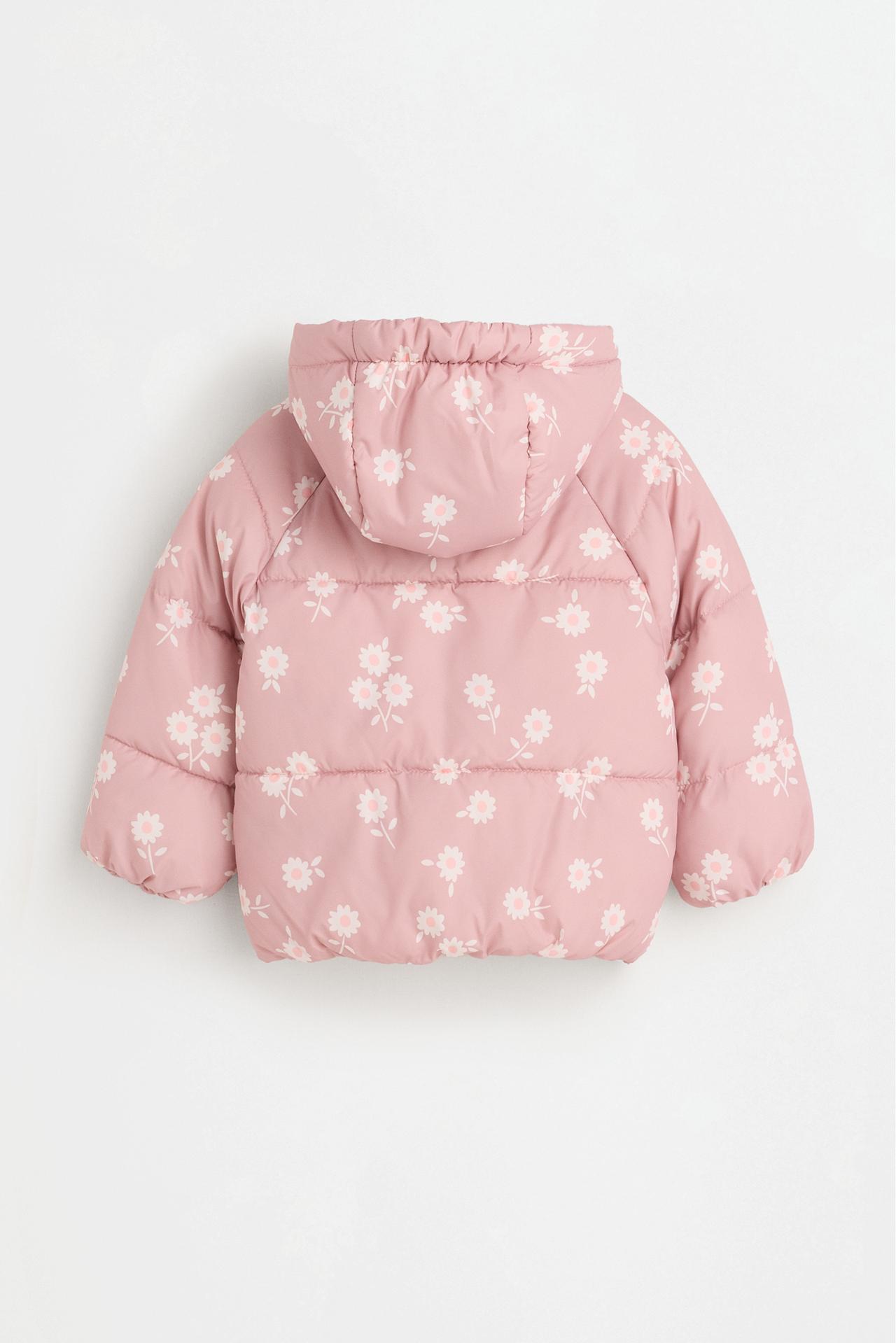 Quilted hooded jacket — DUSTY PINK