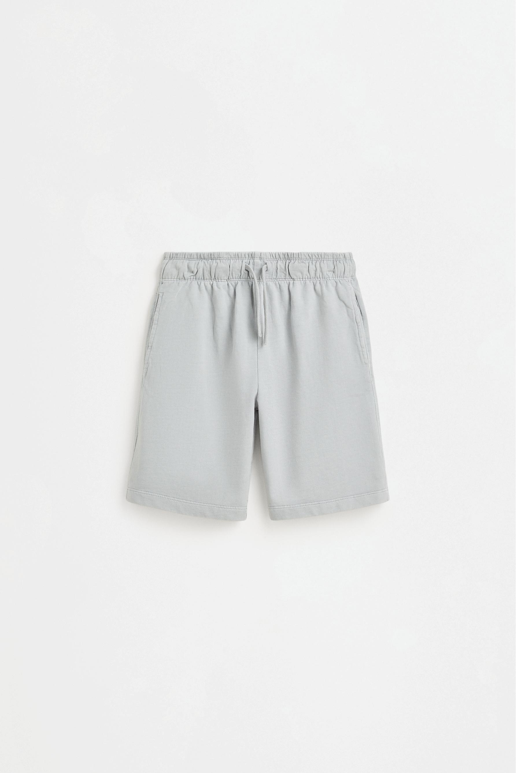 Washed-effect T-shirt and Bermuda shorts set — PALE GREY