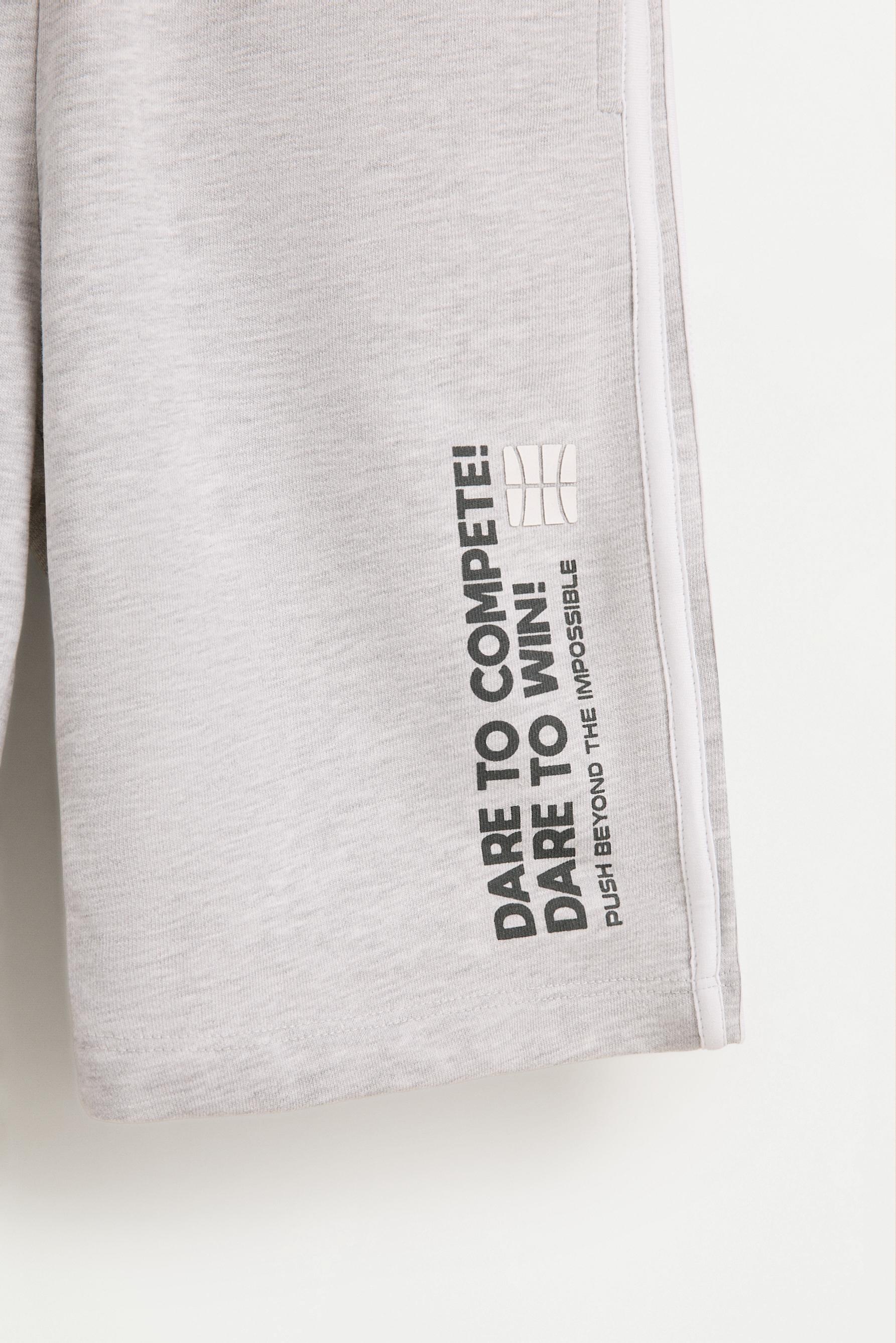 Side-stripe Bermuda shorts — GREY MARL