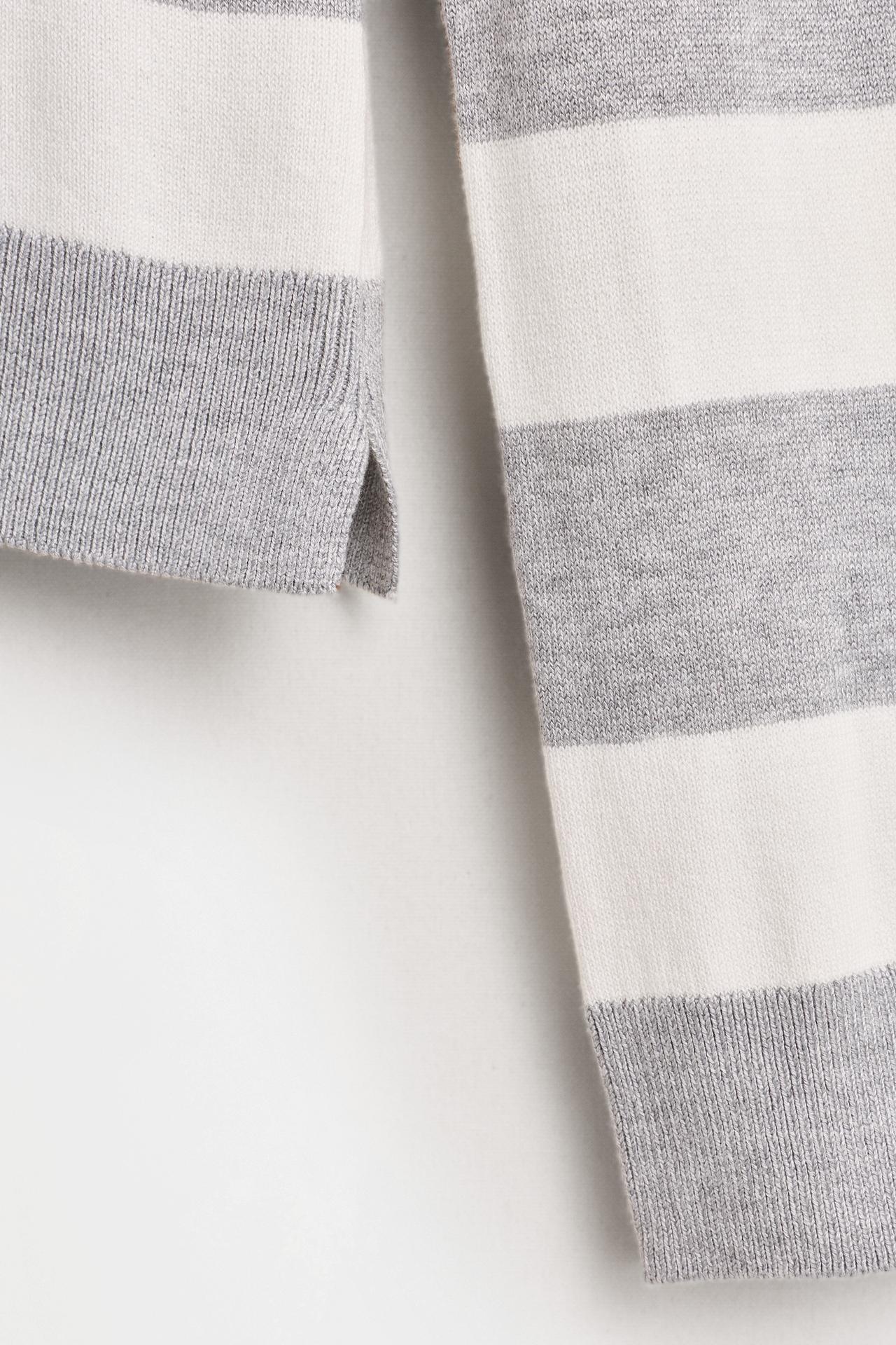 Knit sweater — WHITE/GREY