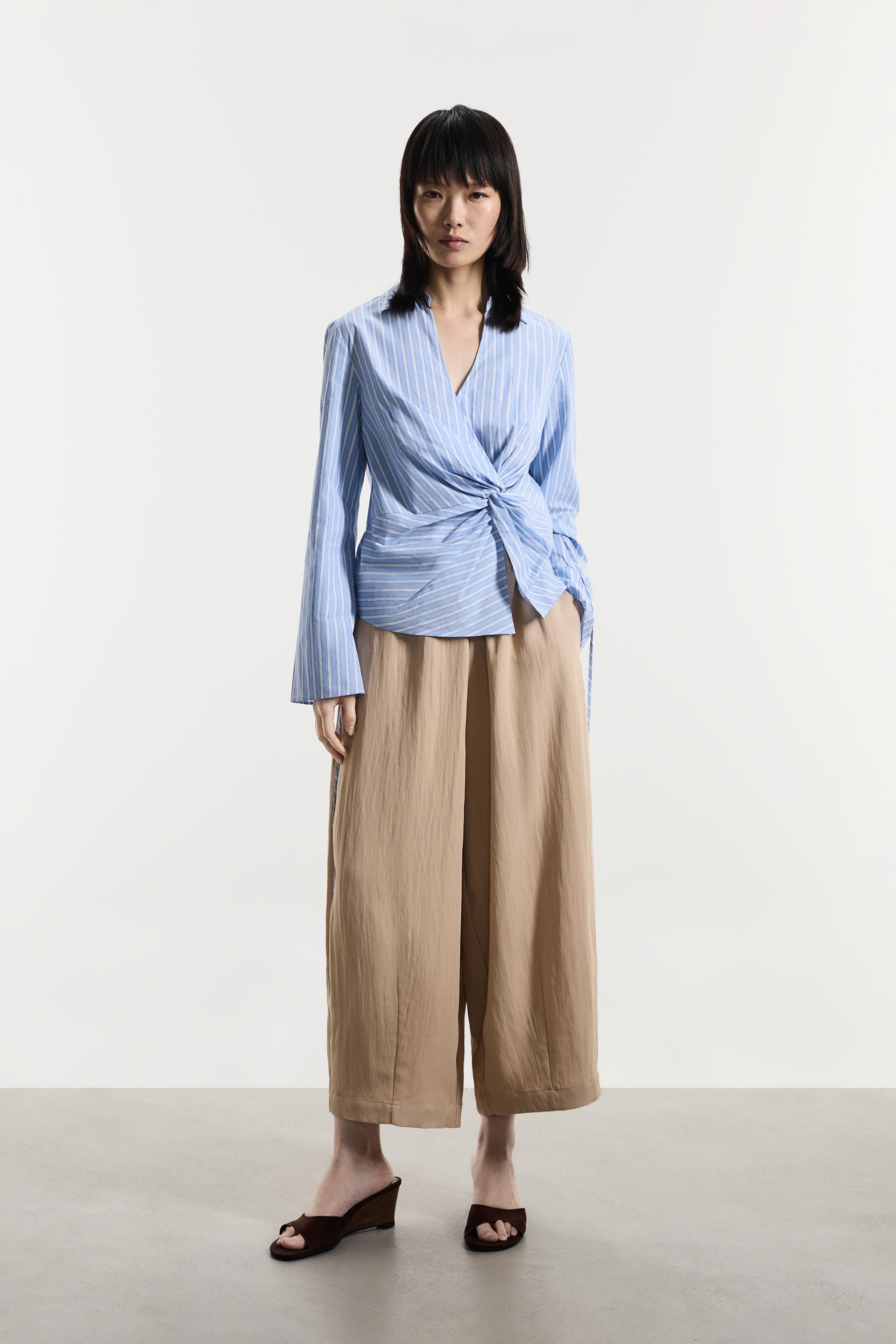 Knotted shirt — BLUE