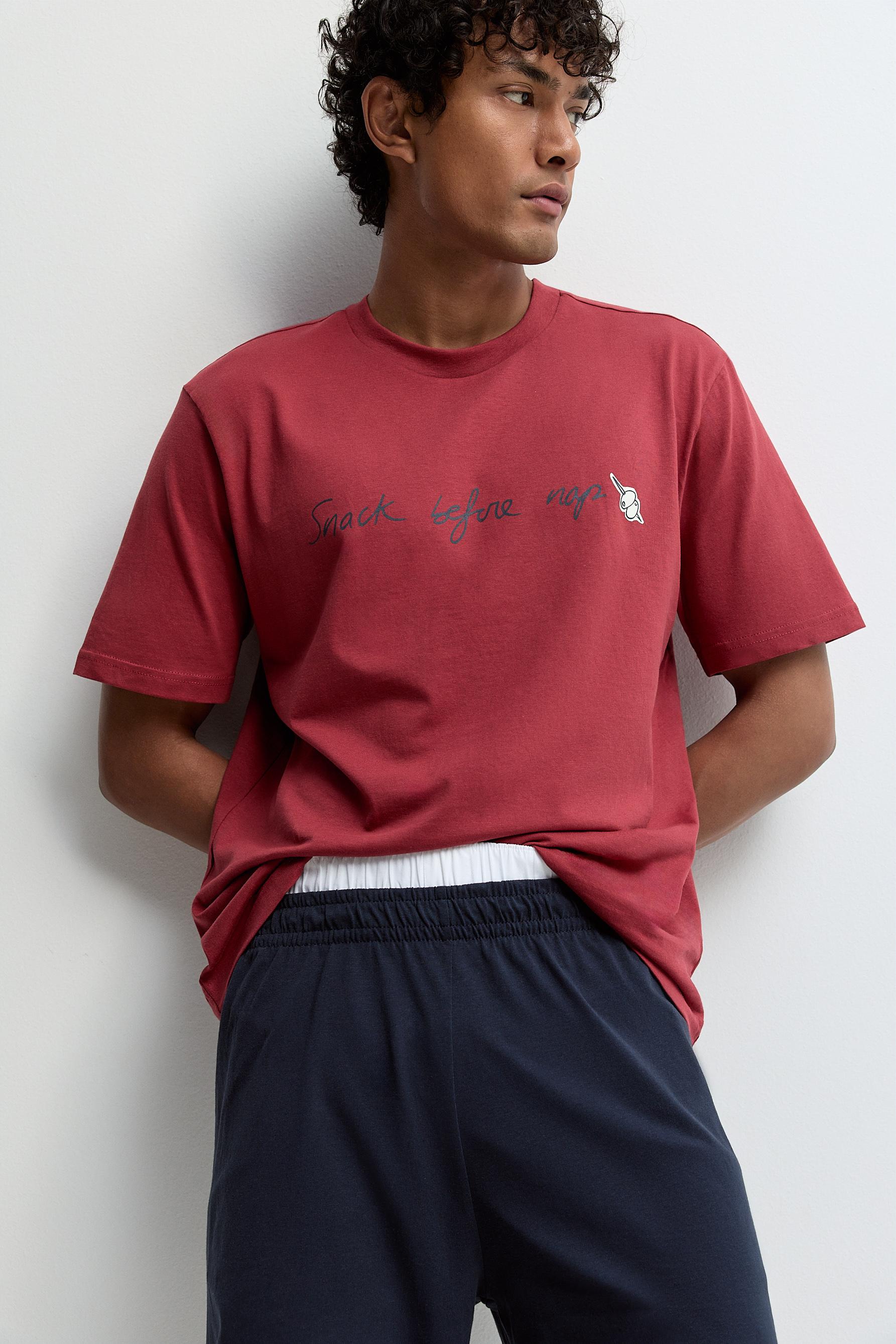Short printed pyjamas — RED