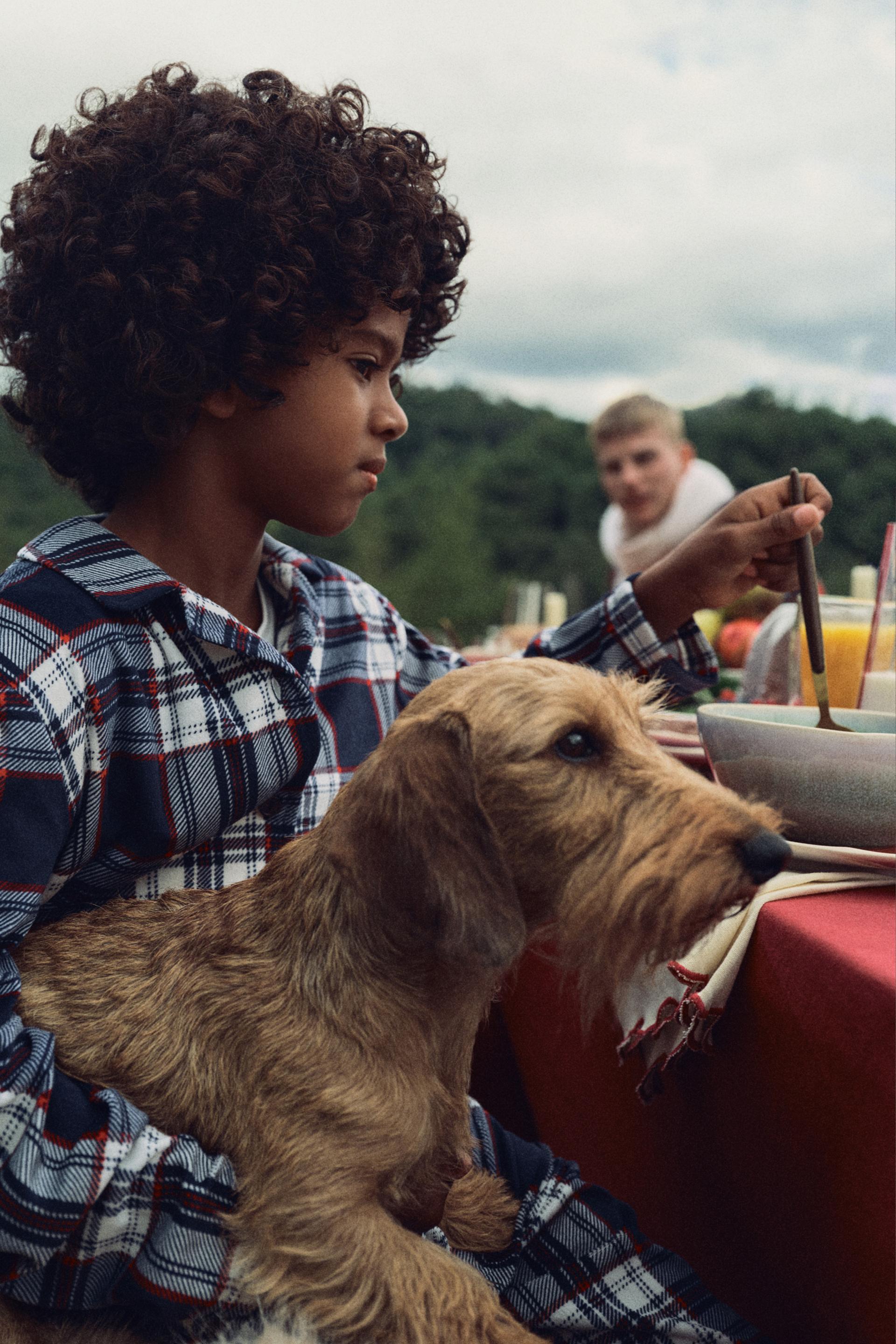 Niños | Pijama familiar cuadros aterciopelado