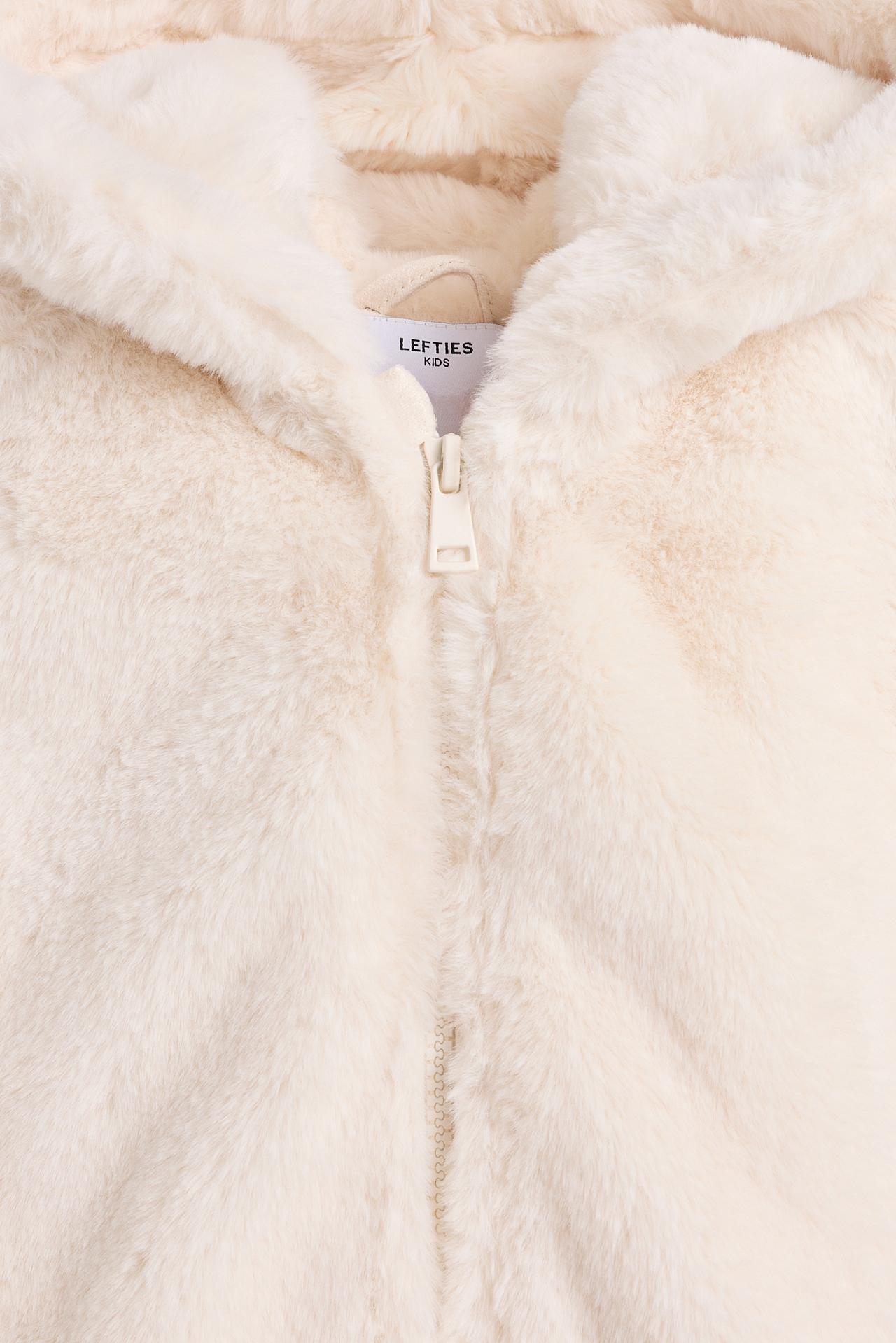 Faux fur coat — ECRU