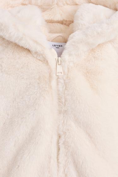 Faux fur coat — ECRU 3