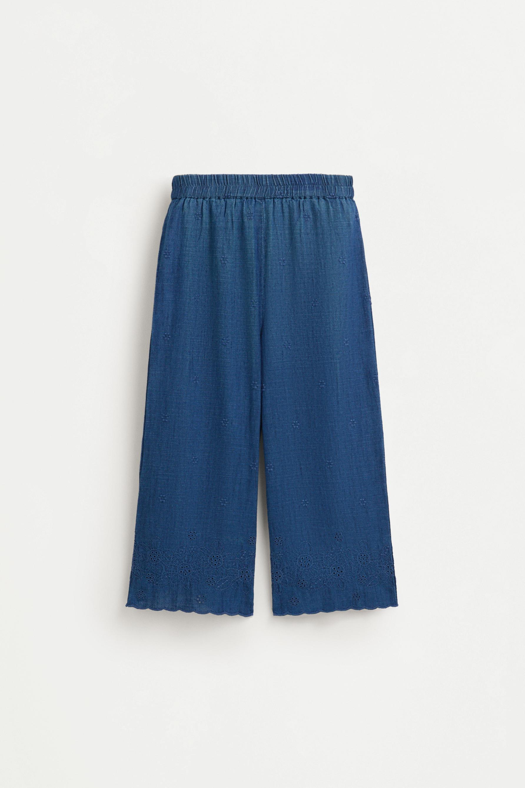 Embroidered lightweight jeans — MEDIUM BLUE