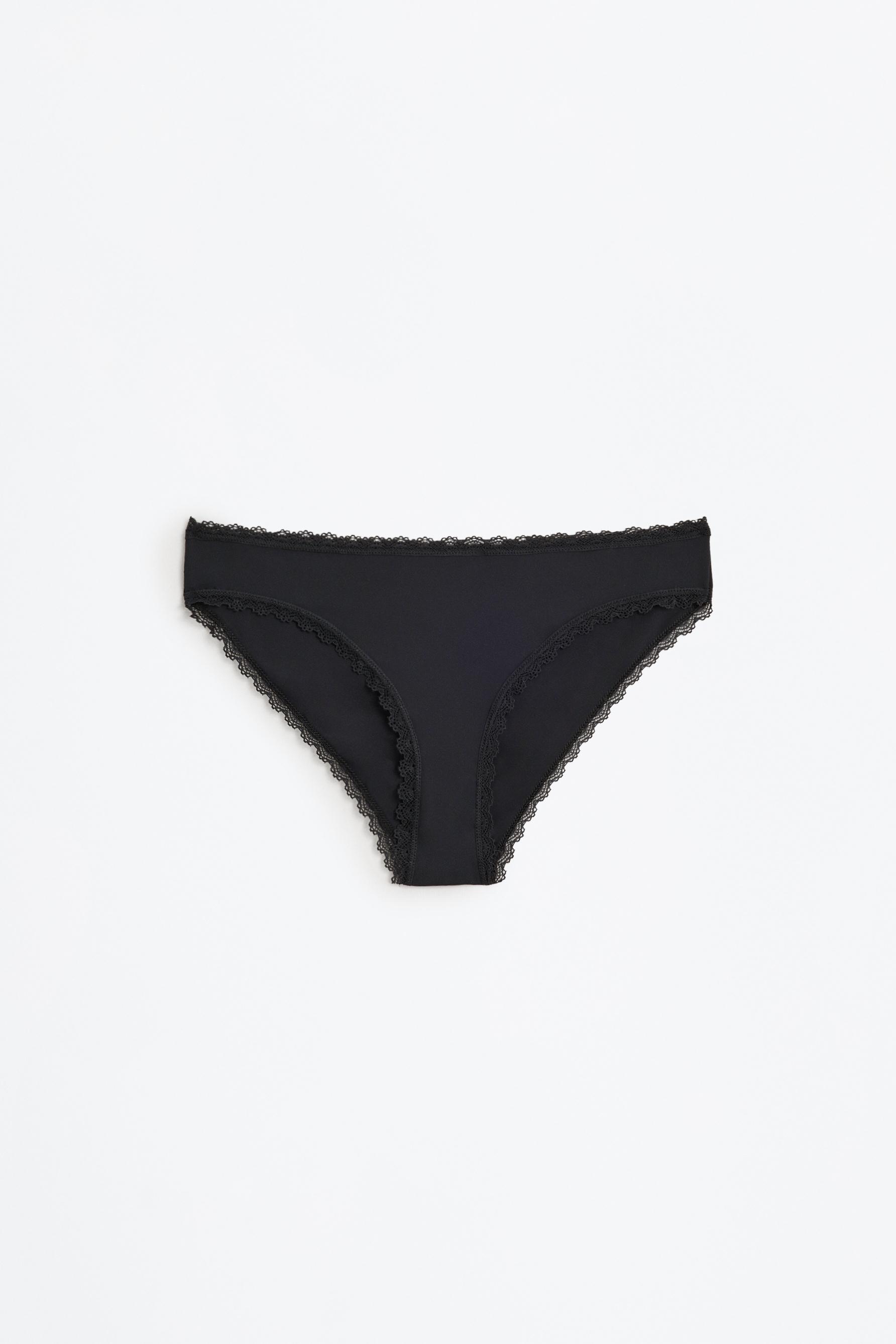 Pack of 3 pairs of classic microfibre briefs — BLACK