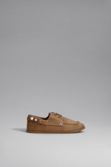 Beaded barefoot loafers — LEATHER 1