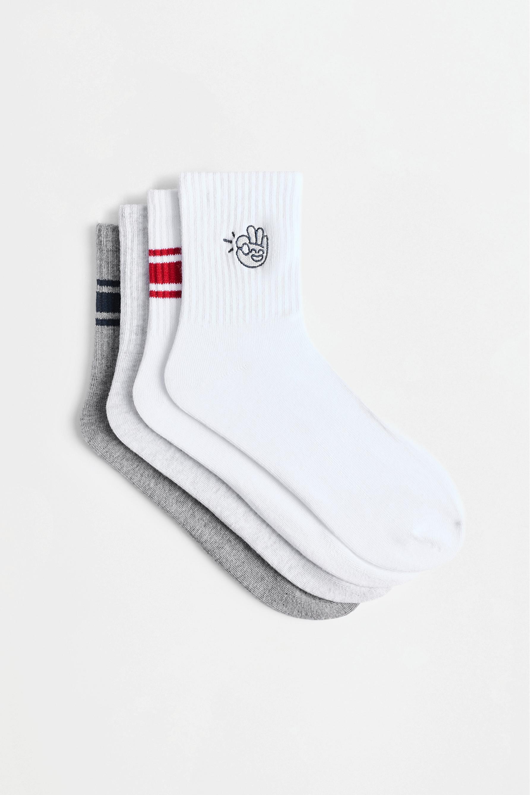 Printed short socks — GREY