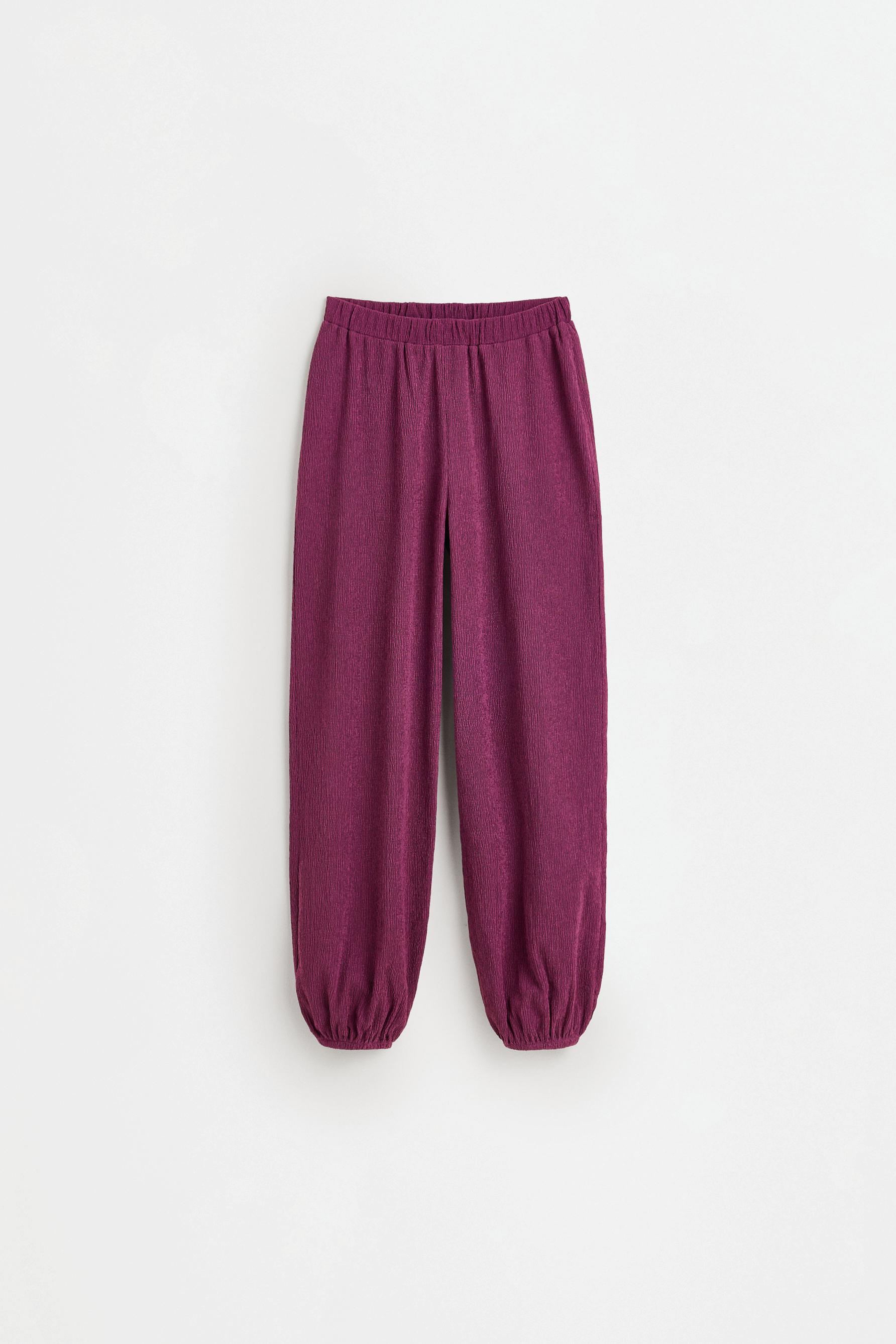 Crepe sarouel trousers — PURPLE