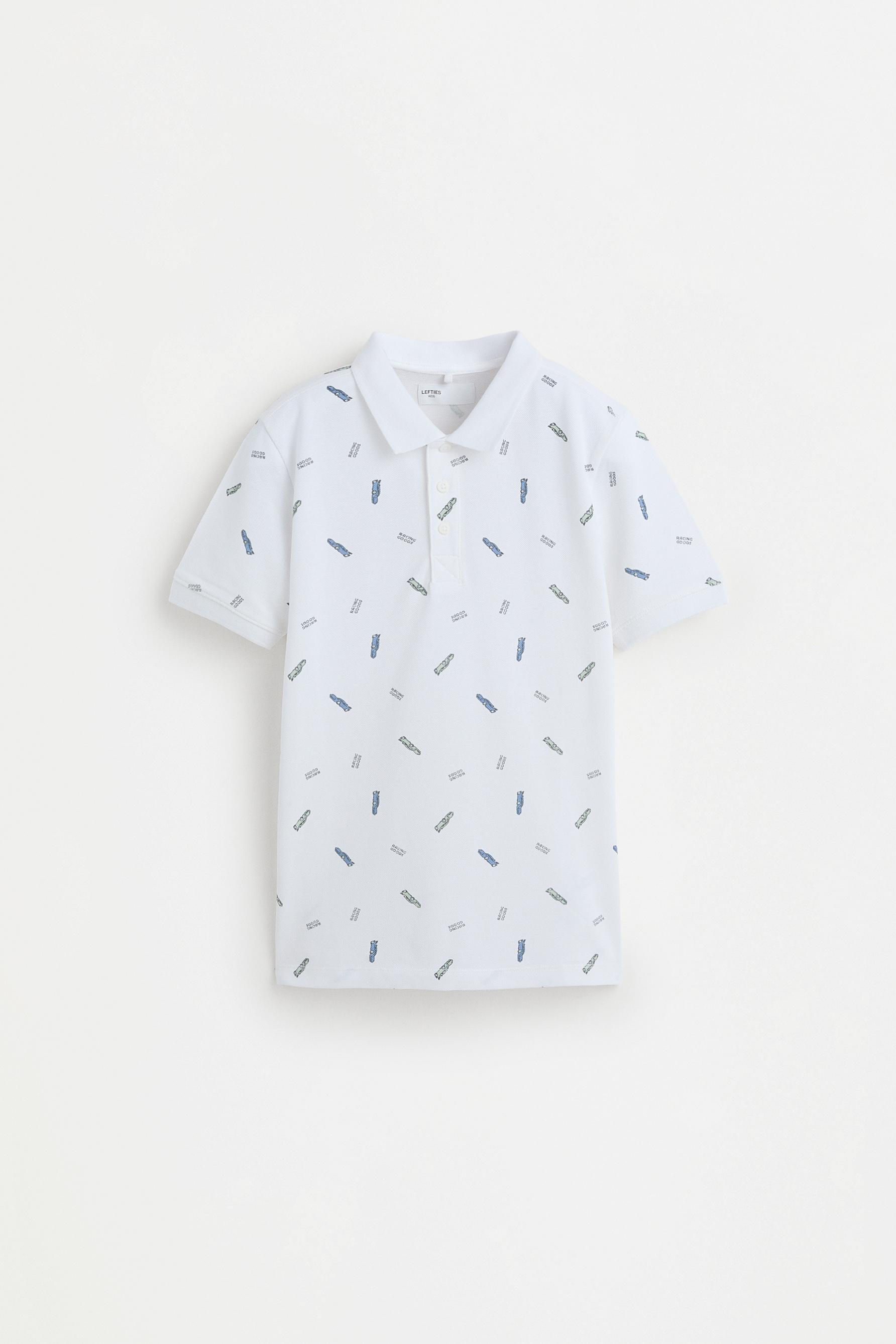 Printed polo shirt — OFF WHITE