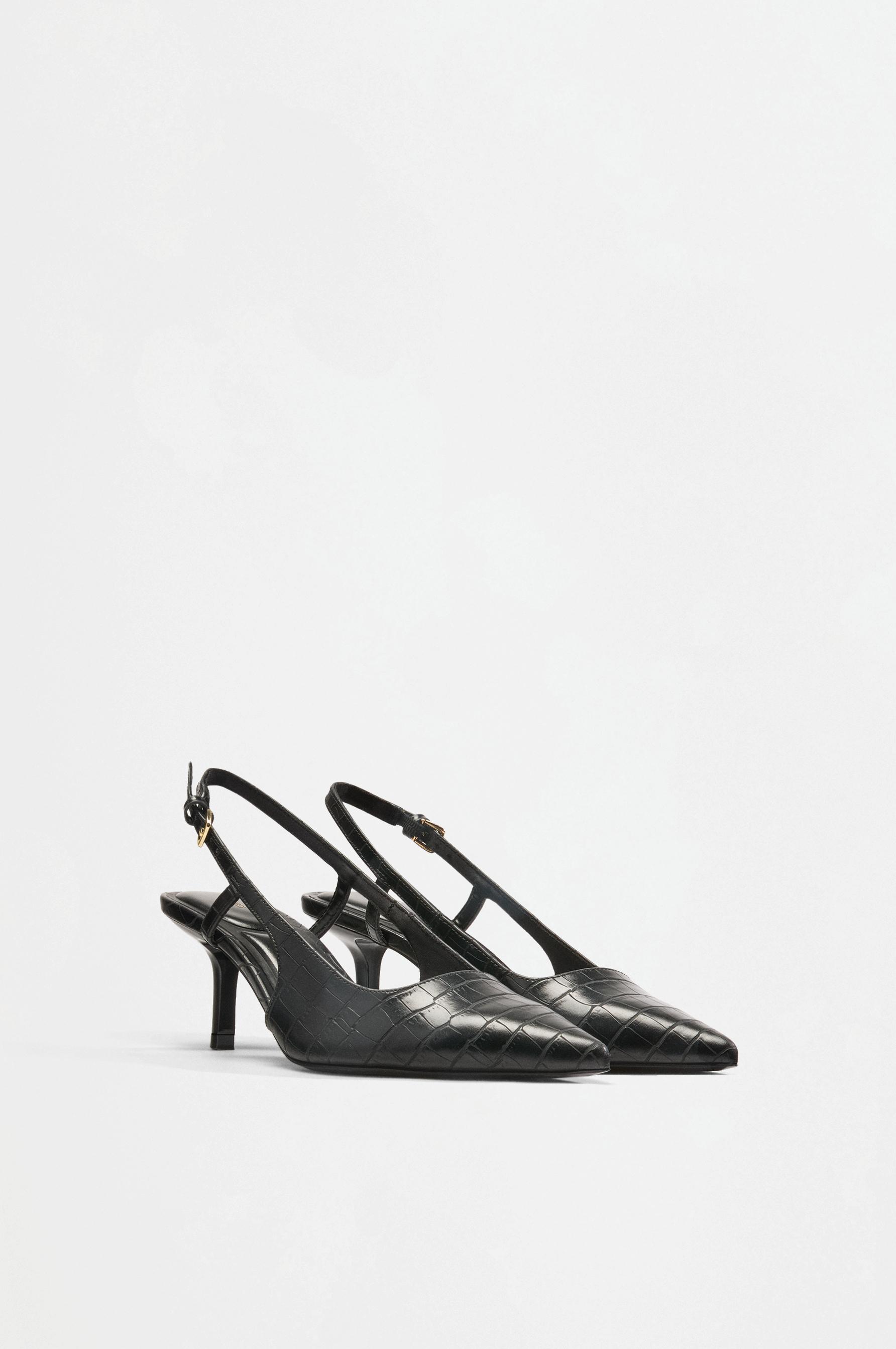 Slingback heels — BLACK
