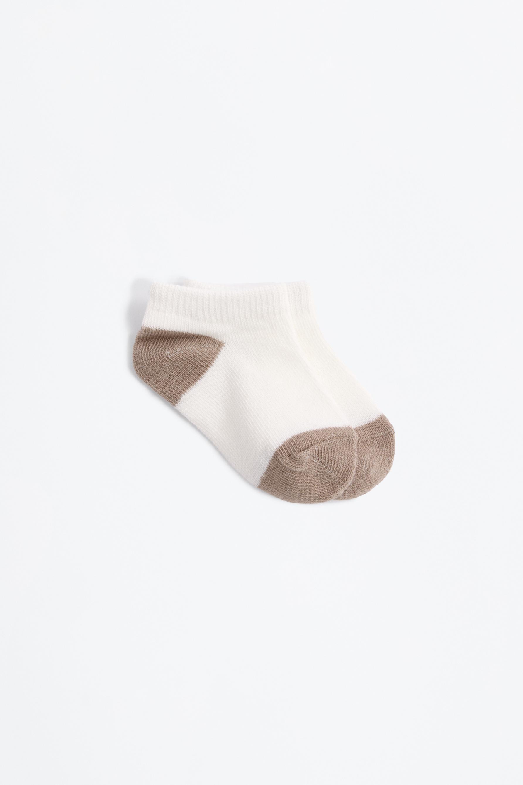 Ankle socks (Pack 10) — WHITE/SKY BLUE