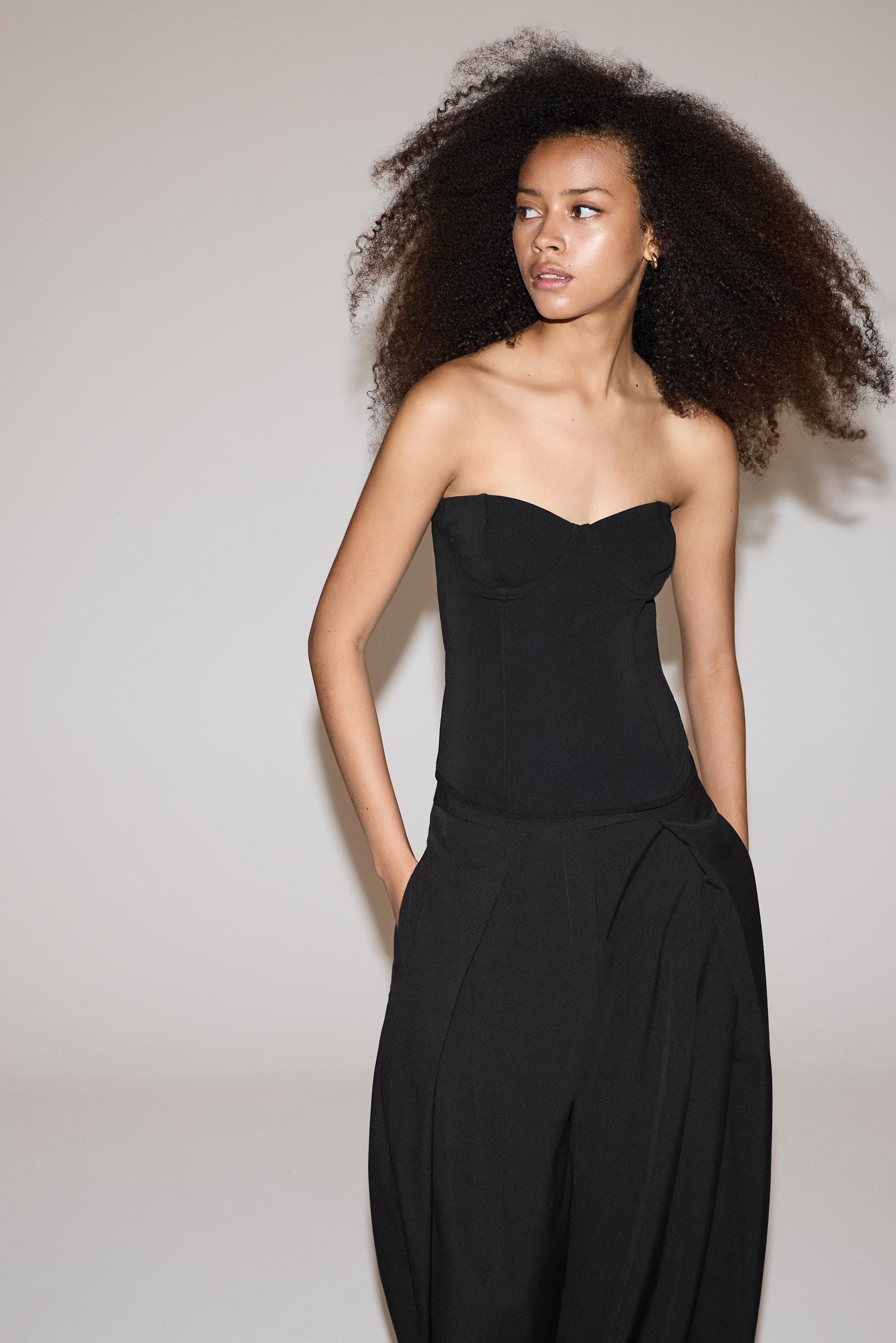 Bustier top — BLACK