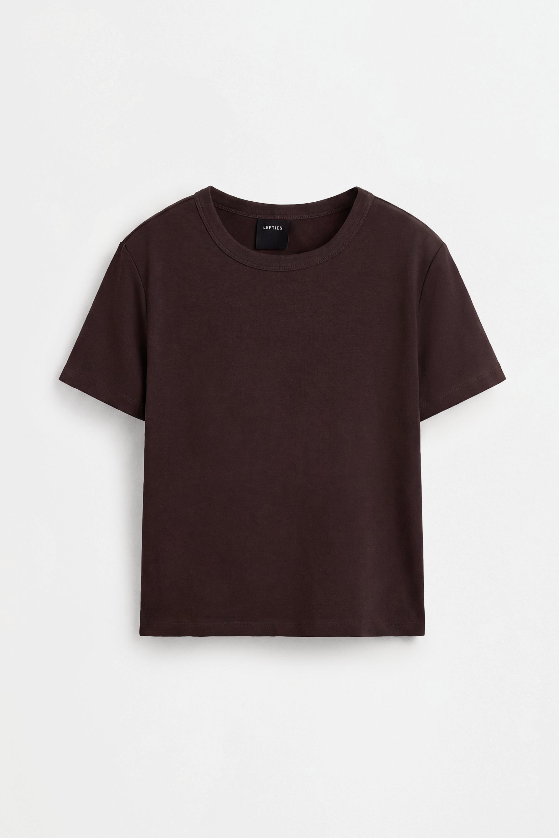 Basic short sleeve T-shirt — CHOCOLATE