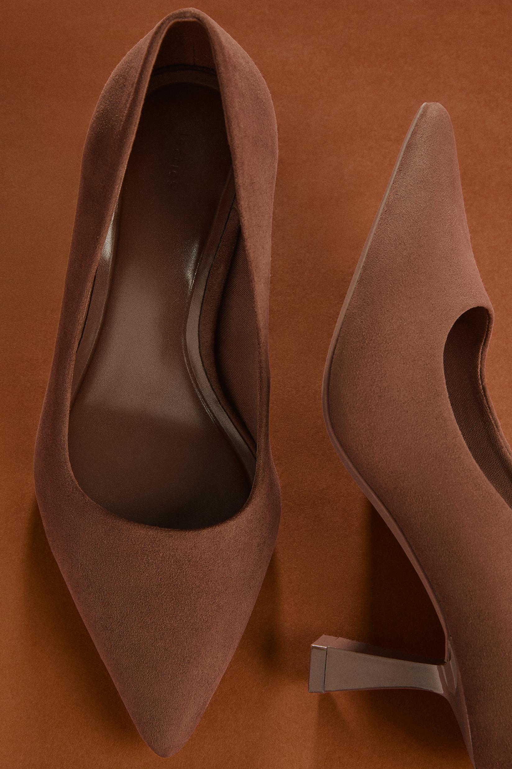 Lefties Kahverengi Lefties Minimal topuklu ayakkabı