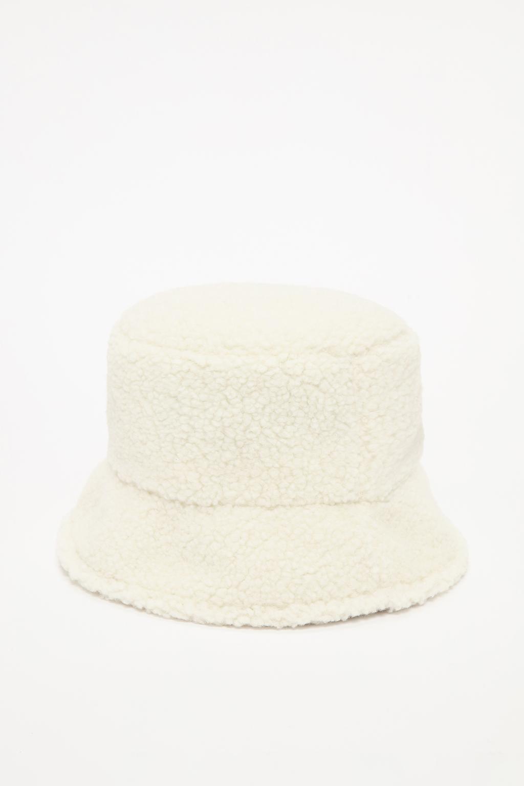 Faux shearling bucket hat