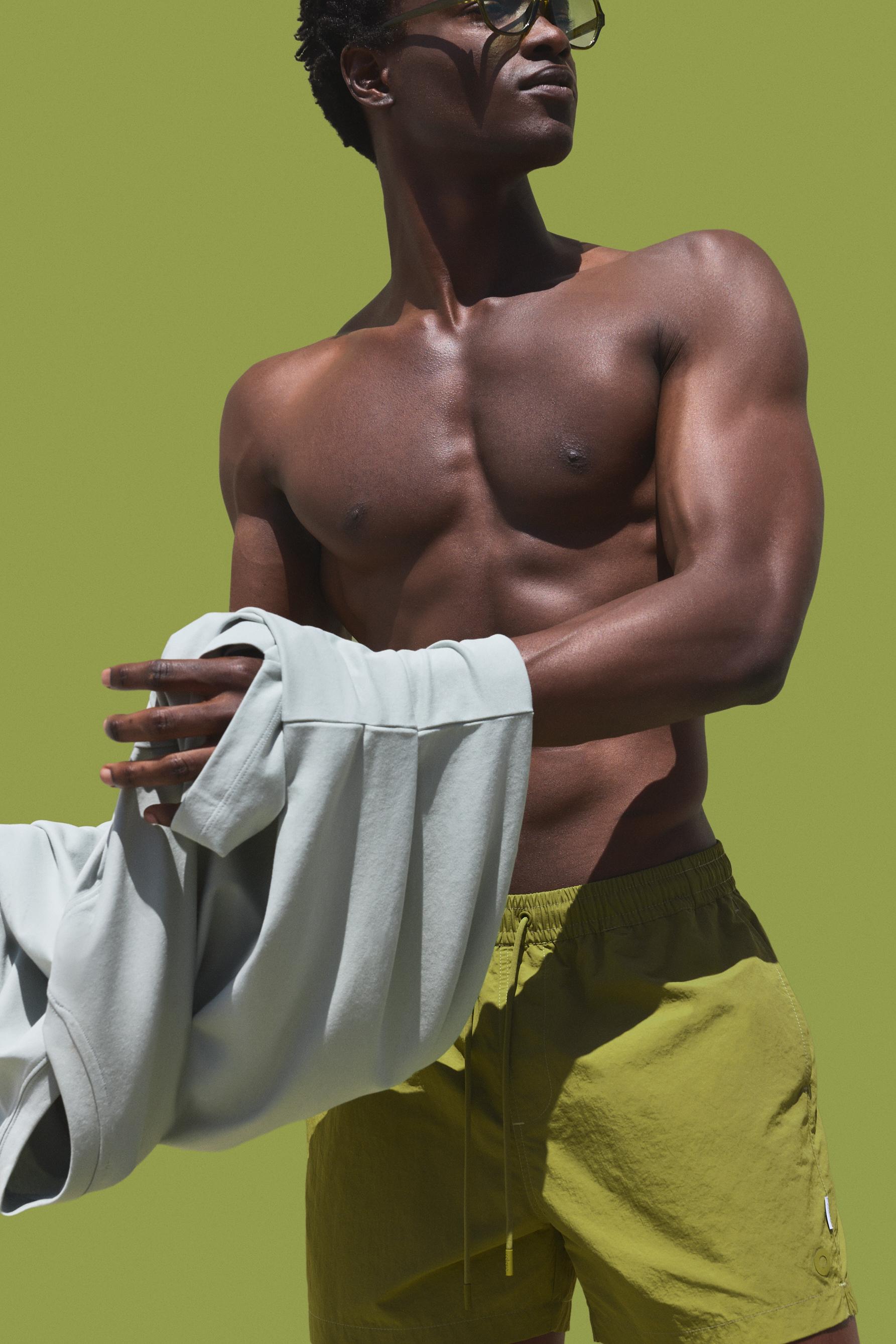 Coloro x Lefties straight swim trunks — PISTACHIO GREEN