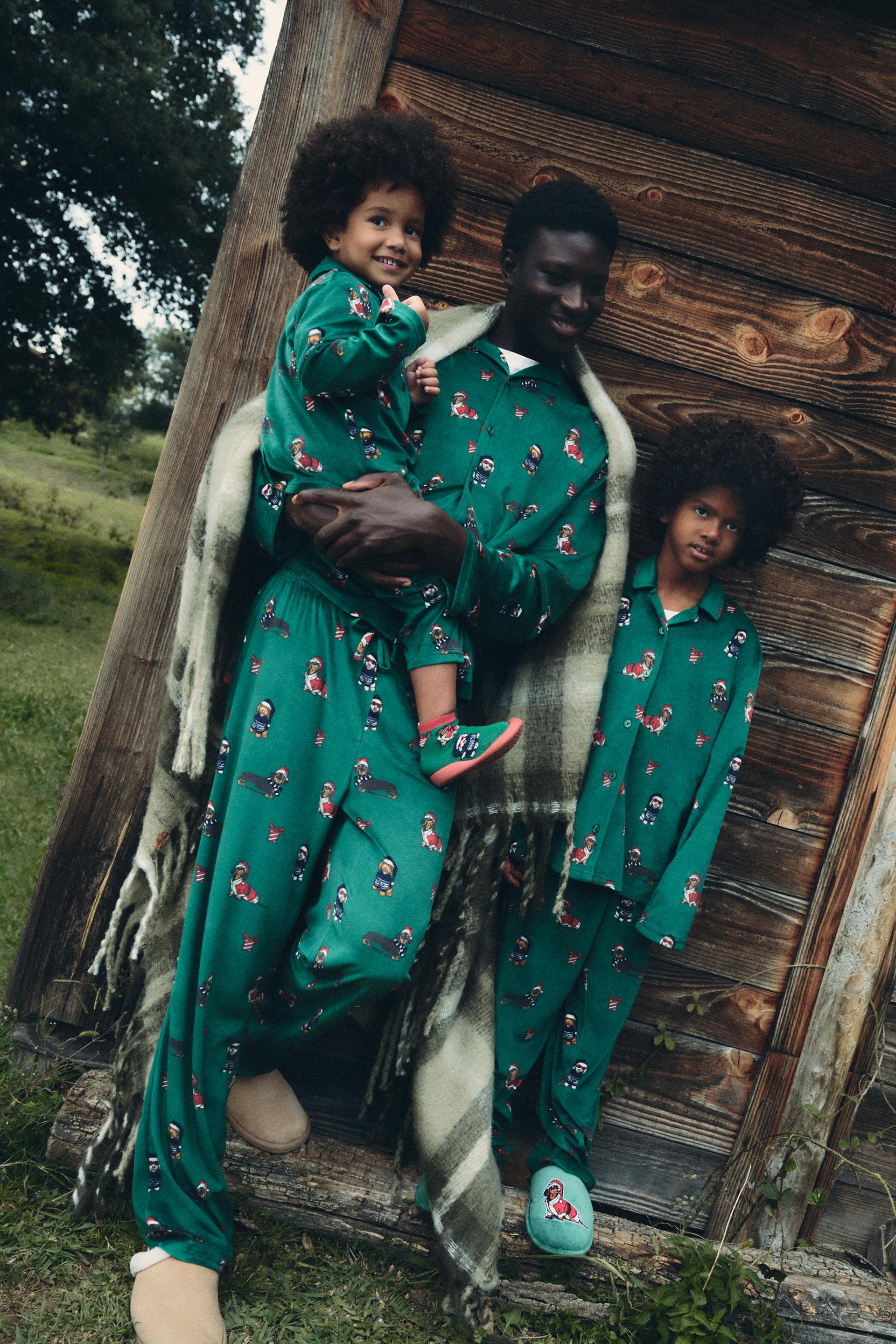 Hombre | Pijama camisero perros aterciopelado