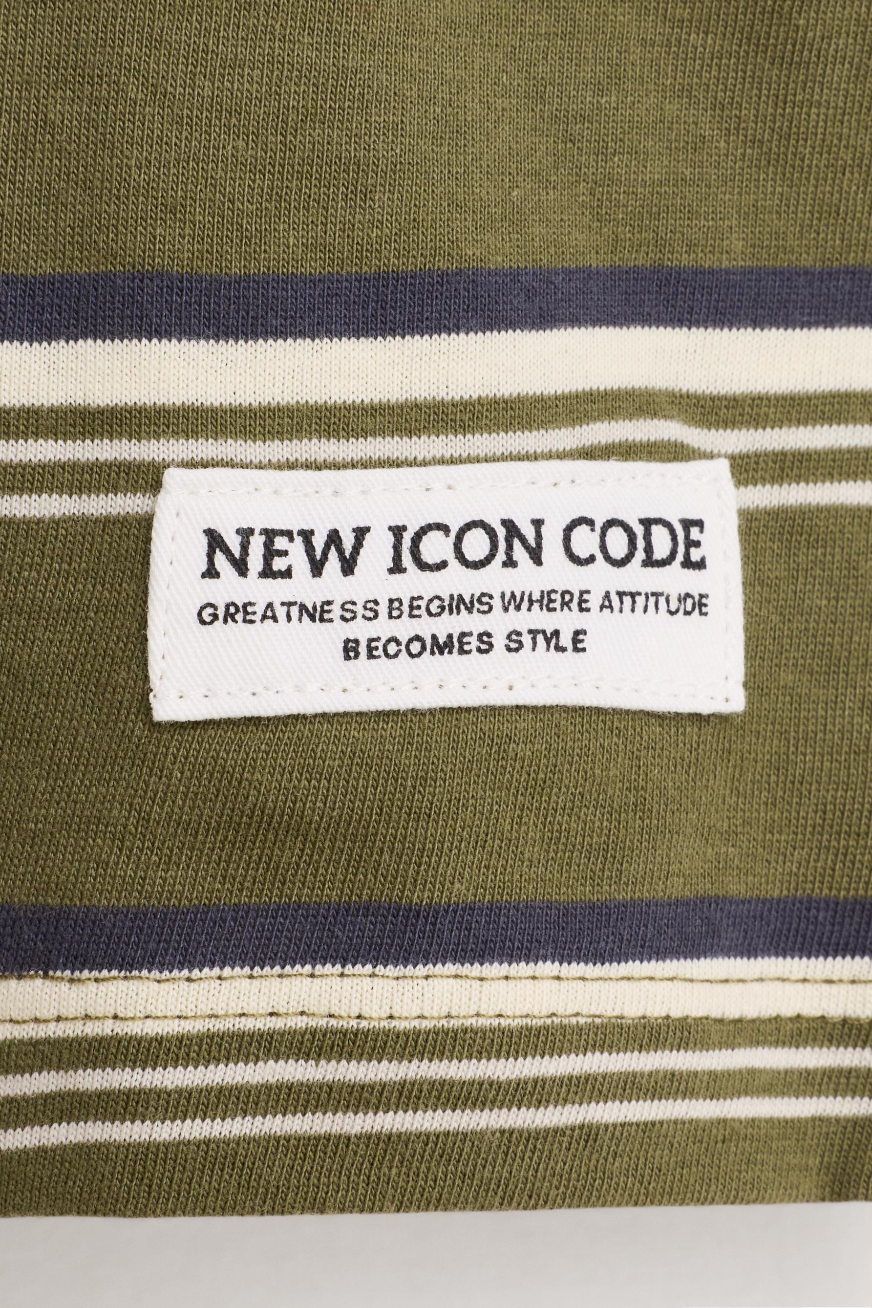 Striped T-shirt — KHAKI